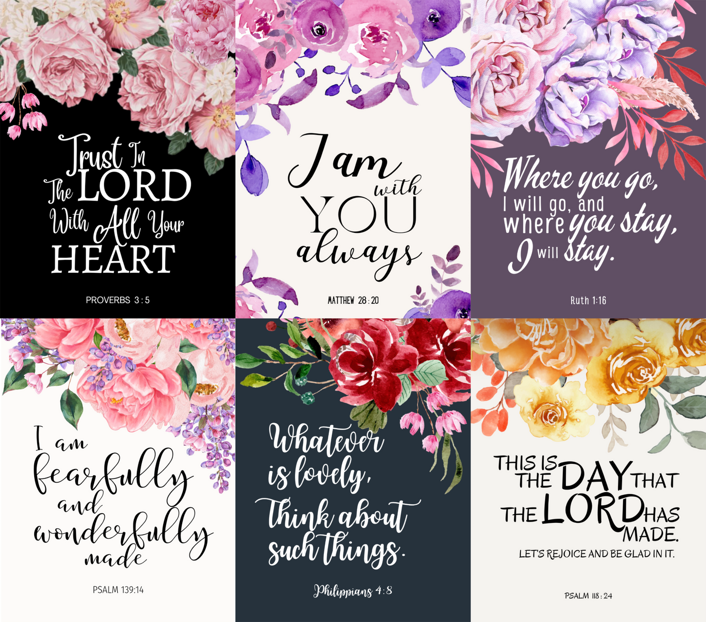 #107 Bible Verse Floral Tumbler