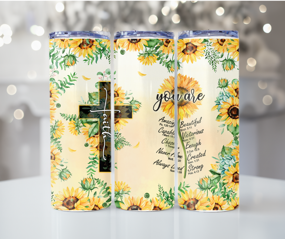 #110 Faith Sunflowers Tumbler