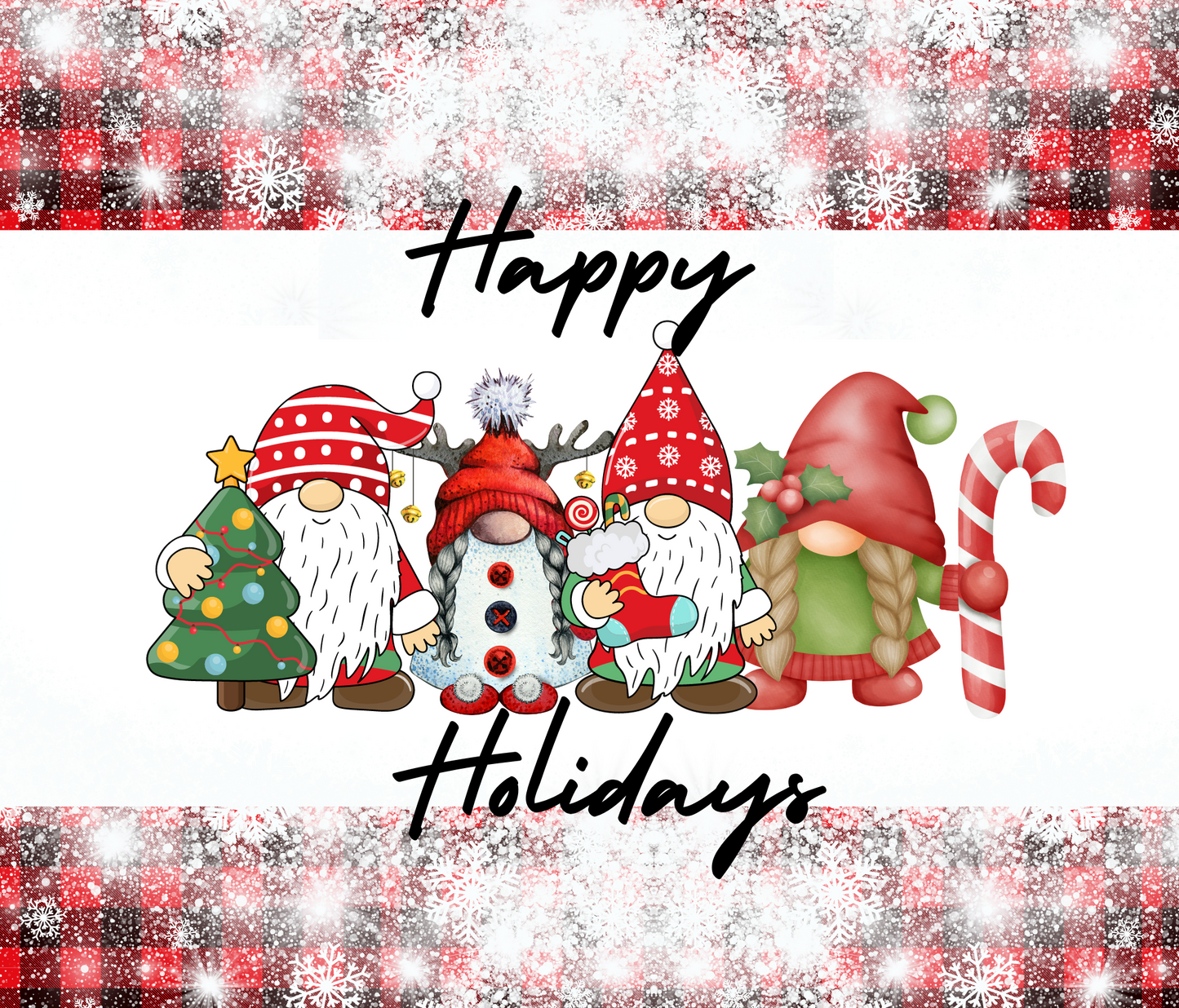 #118 Happy Holiday Gnome Tumbler