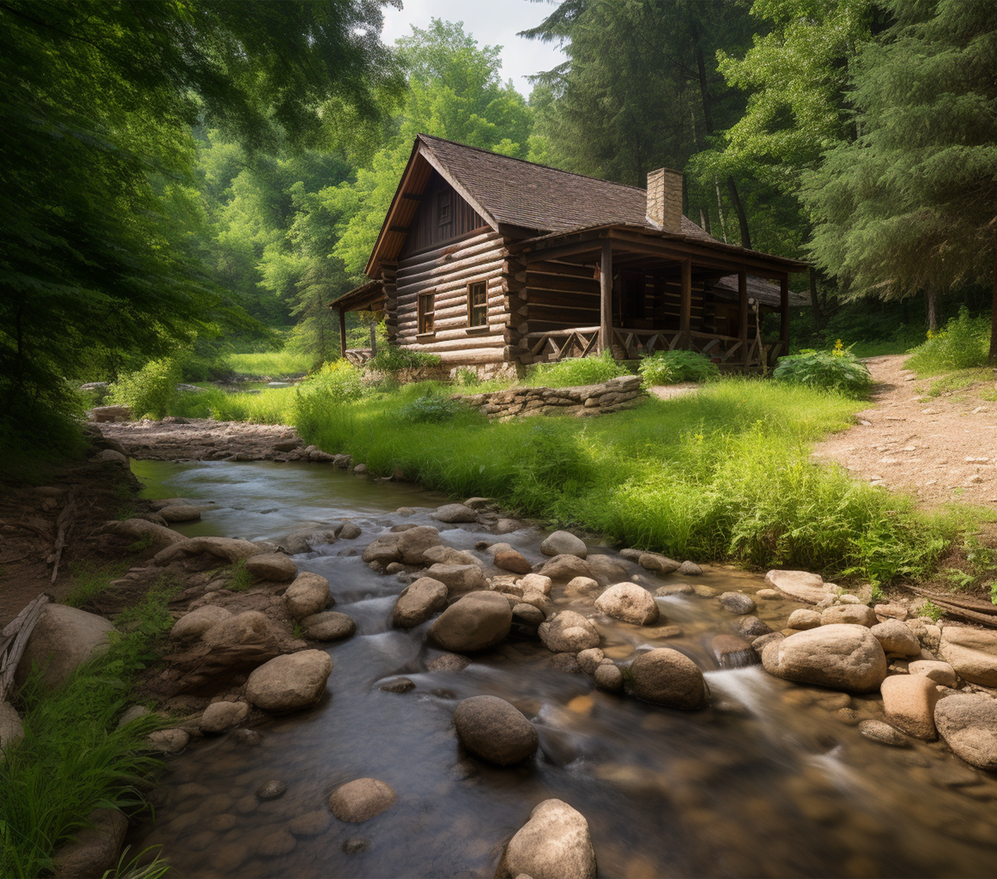 #127 Mountain Log Cabin Tumbler