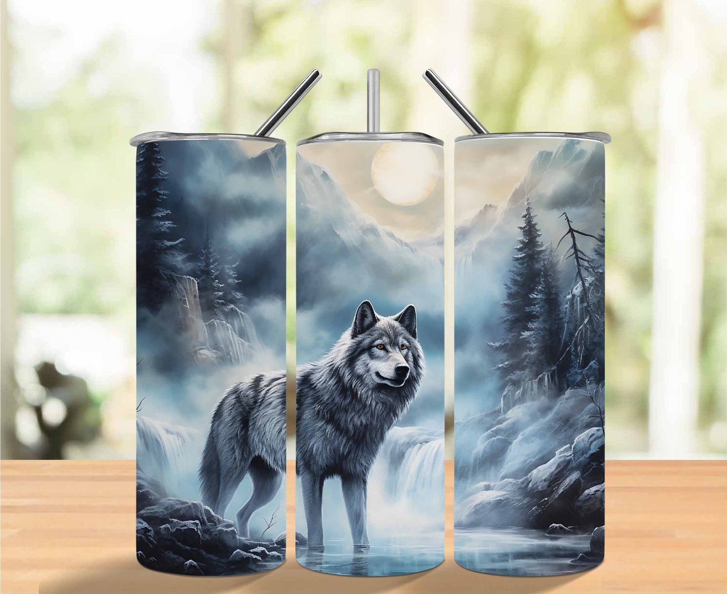 #132 Winter Wolf Tumbler