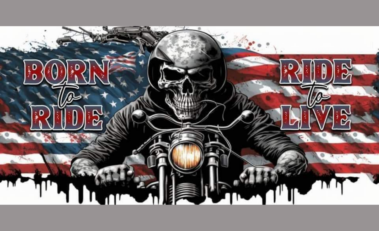 #157 Born To Ride Can Cooler