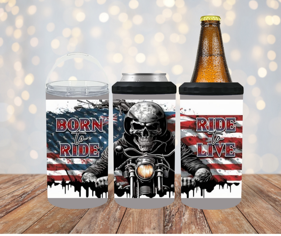 #157 Born To Ride Can Cooler