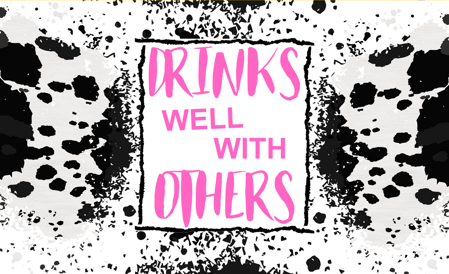 #161 Drinks Well With Others Black and White Can Cooler