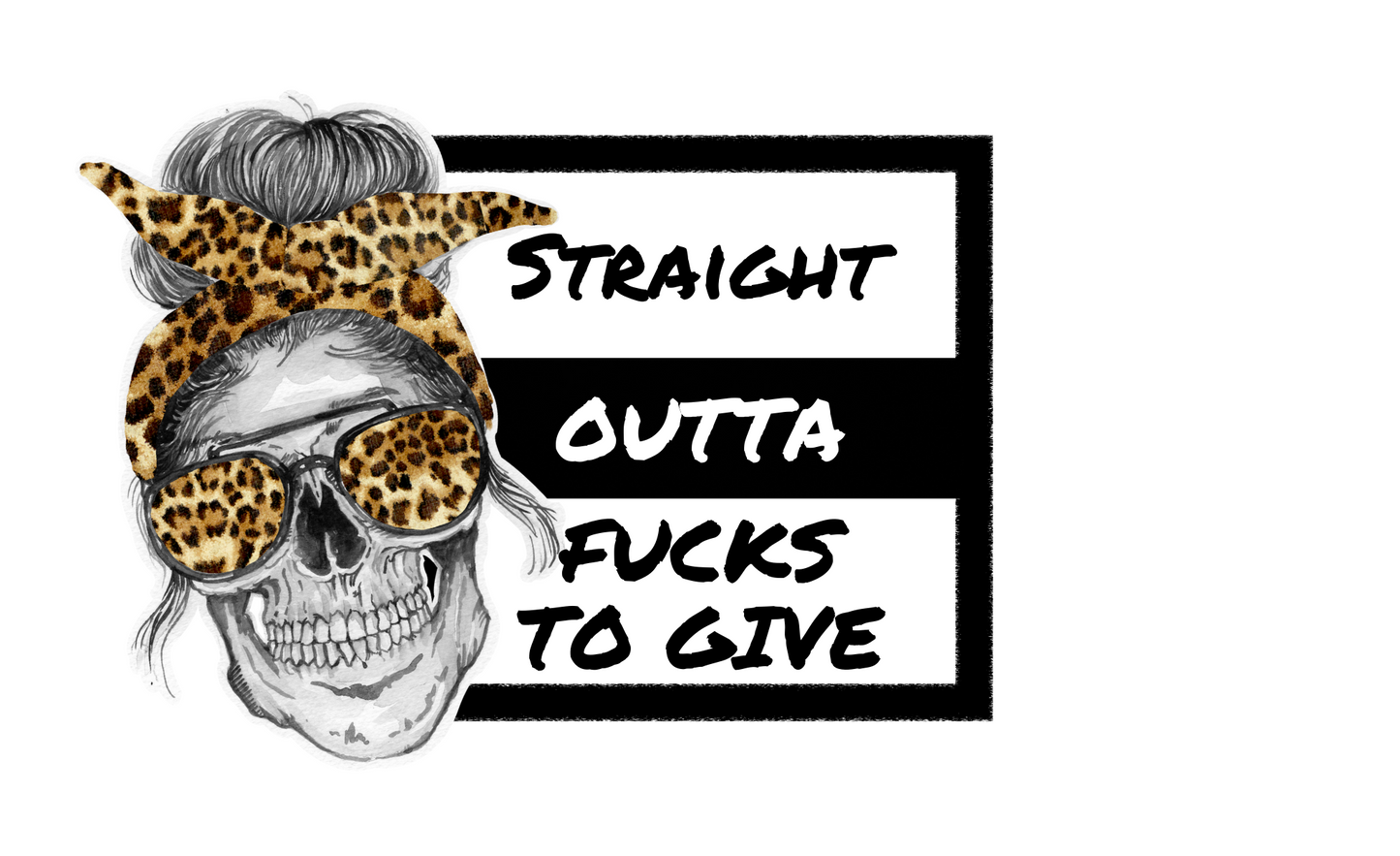 #172 Straight Outta Fucks to Give Cheeta Skeleton Can Cooler
