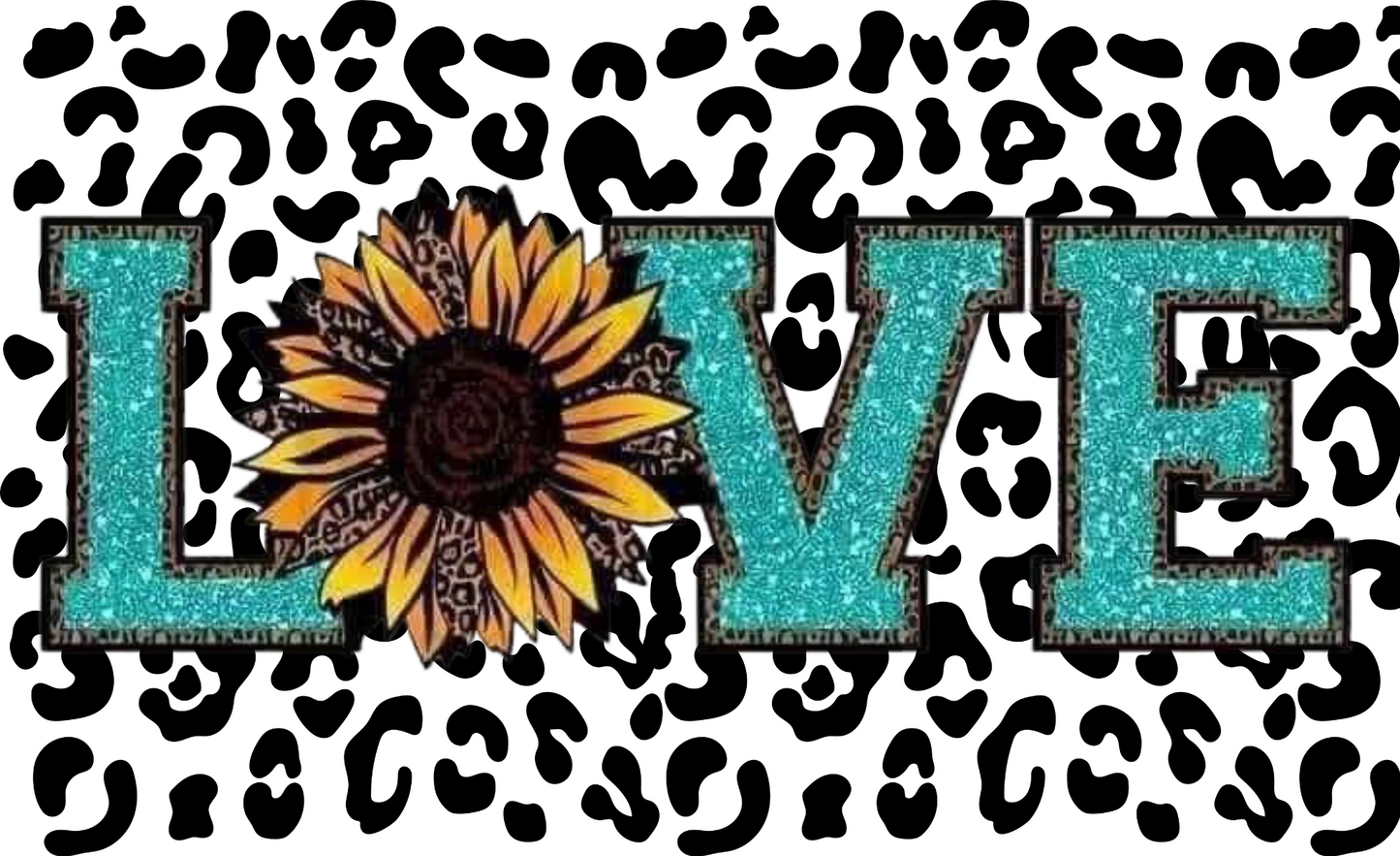 #188 Sunflower Love Cheeta Can Cooler
