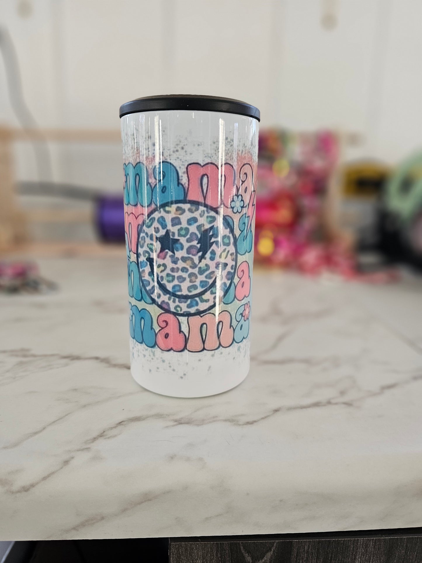 #485 Mamma Mamma Colorful Emoji Can Cooler
