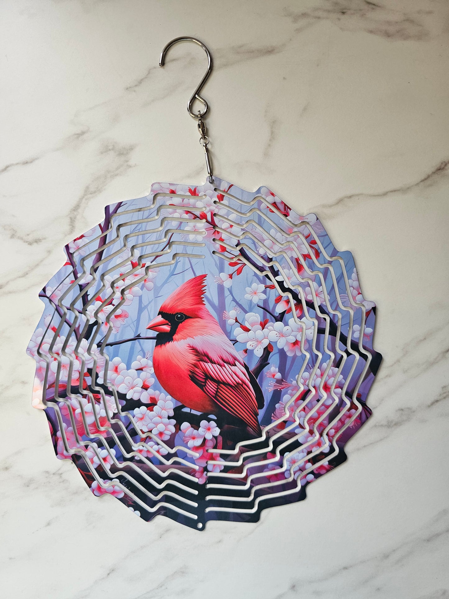 #523 Cardinal Wind Spinner - 8 inch