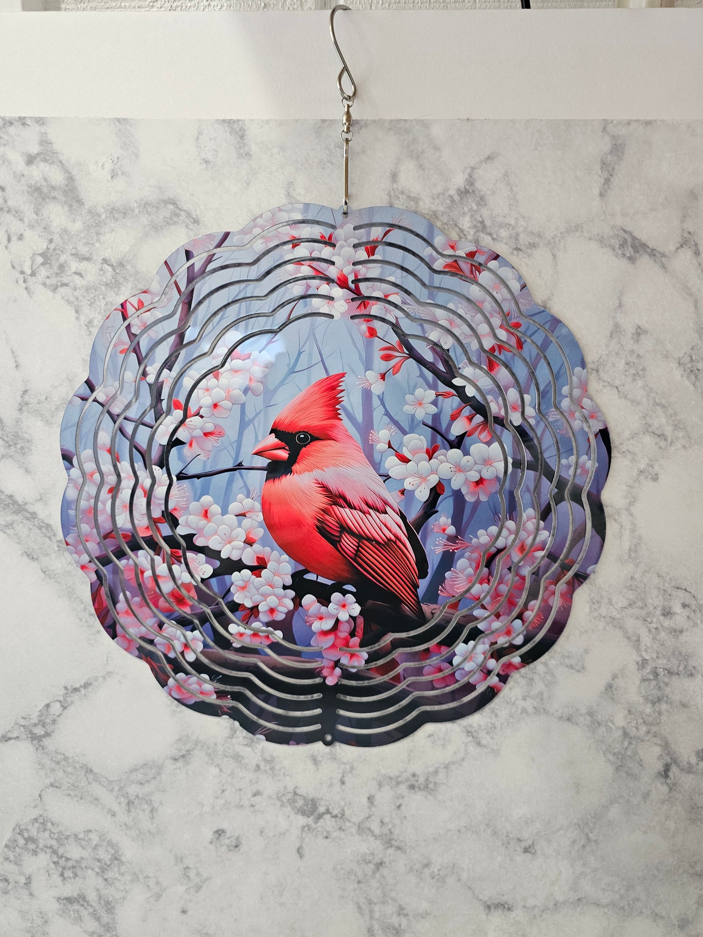 #535 Cardinal Wind Spinner- 10 inch