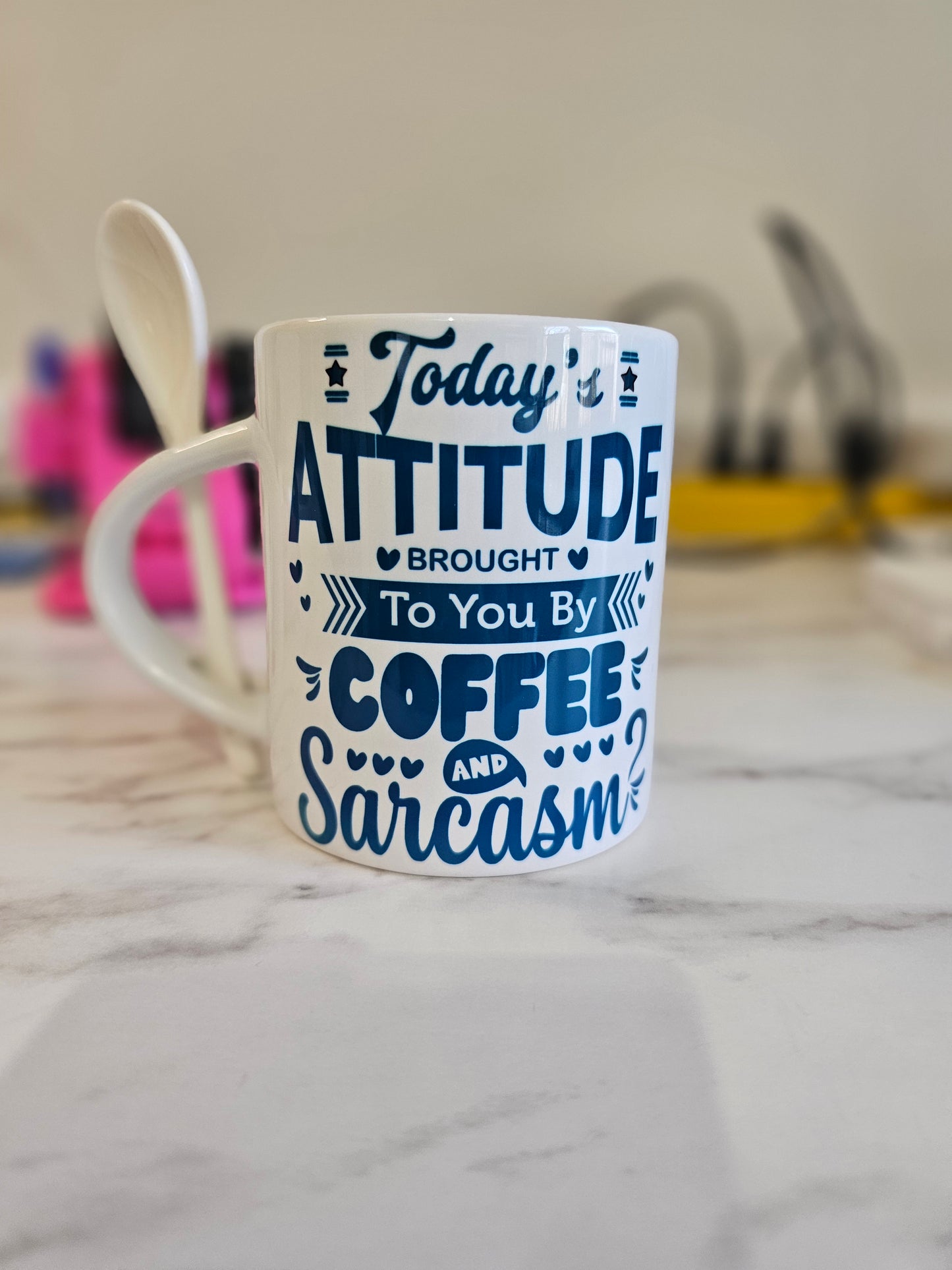 11oz Sarcastic Coffee Mug w/ Spoon