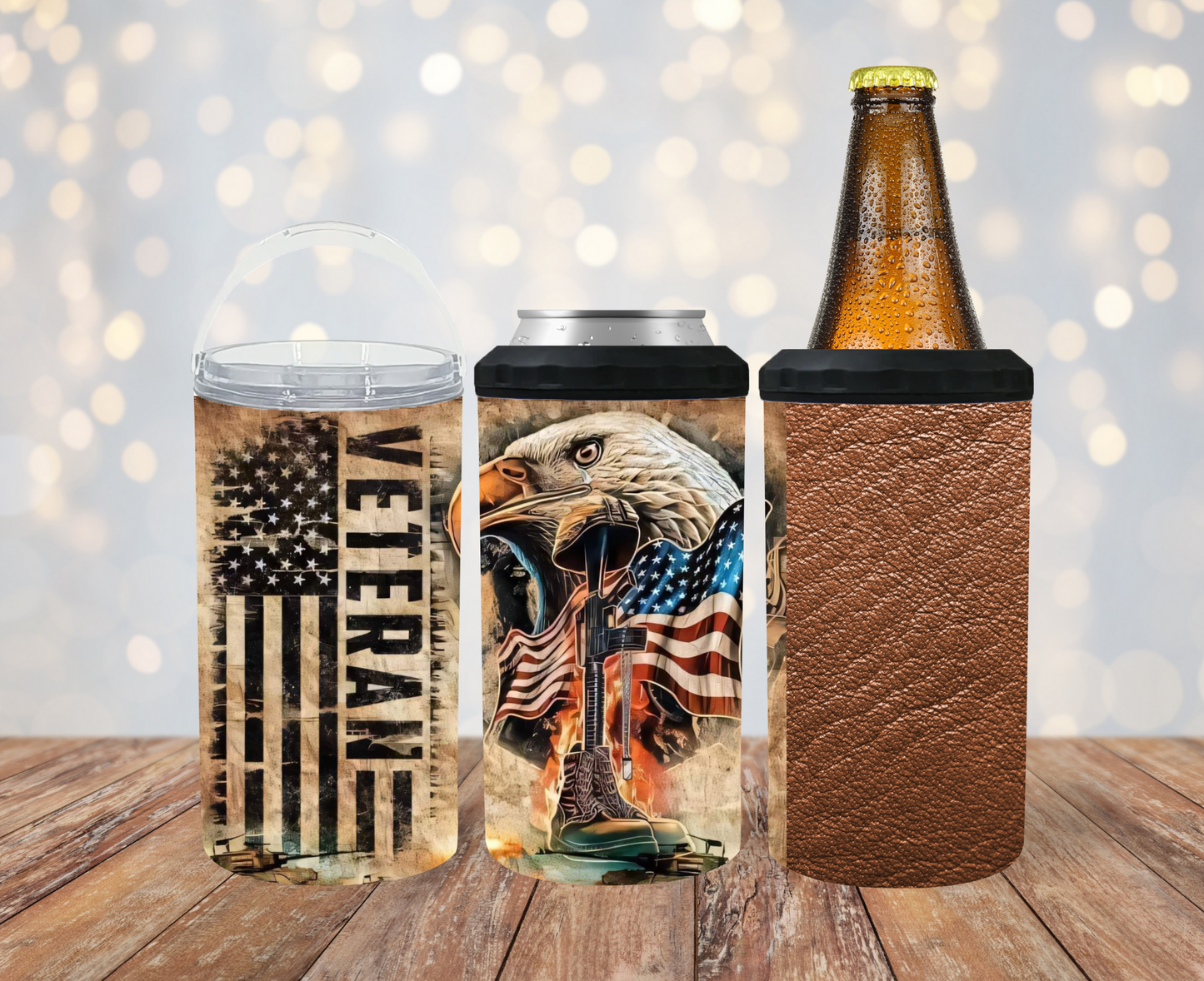 #215 Eagle Veteran Can Cooler