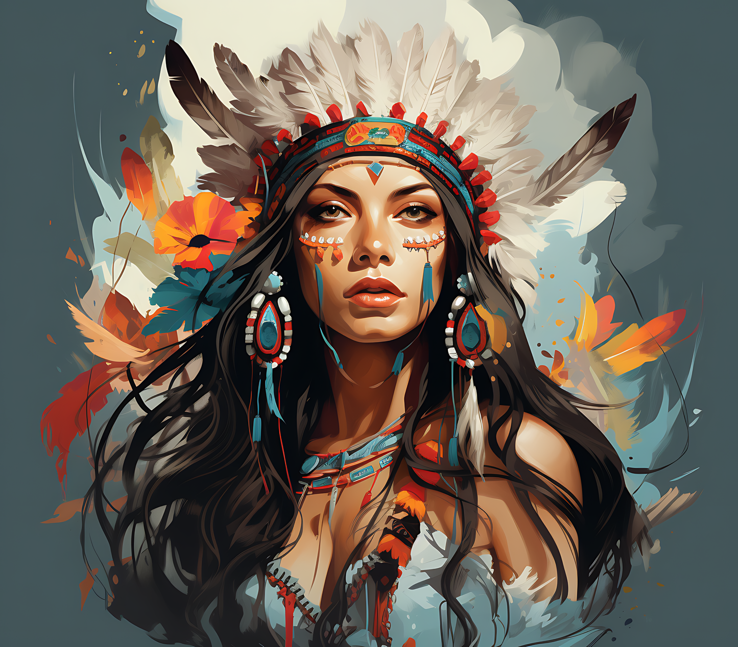 #225 Beautiful Native American Woman Tumbler