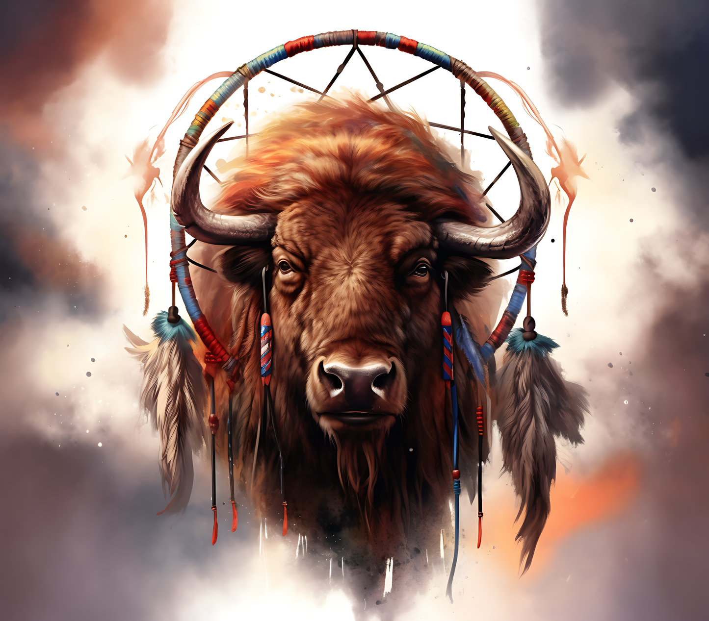 #226 Bison with Dreamcatcher Tumbler