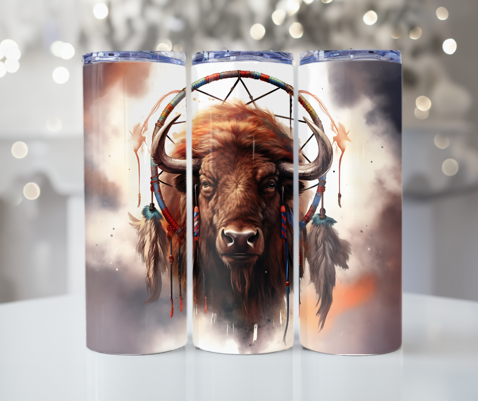 #226 Bison with Dreamcatcher Tumbler