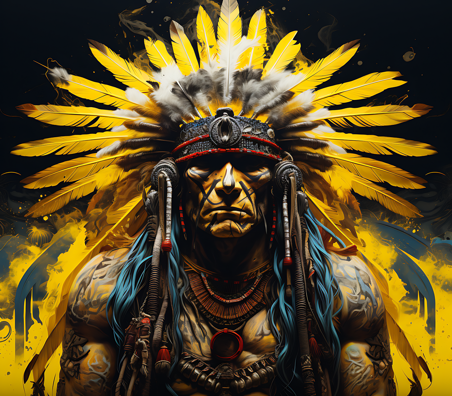 #227 Native American Warrior Tumbler