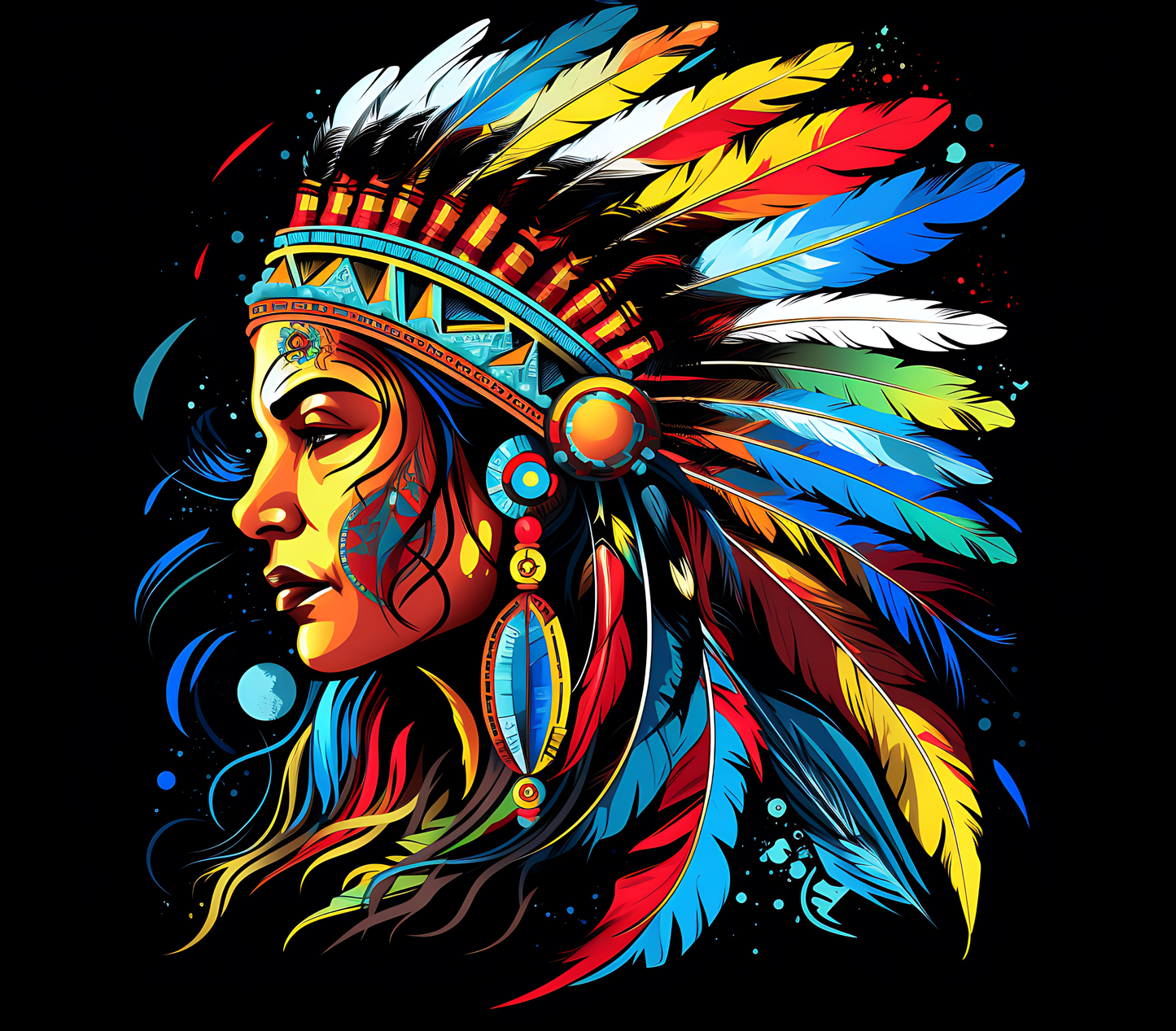 #228 Native American Women Multicolored Tumbler