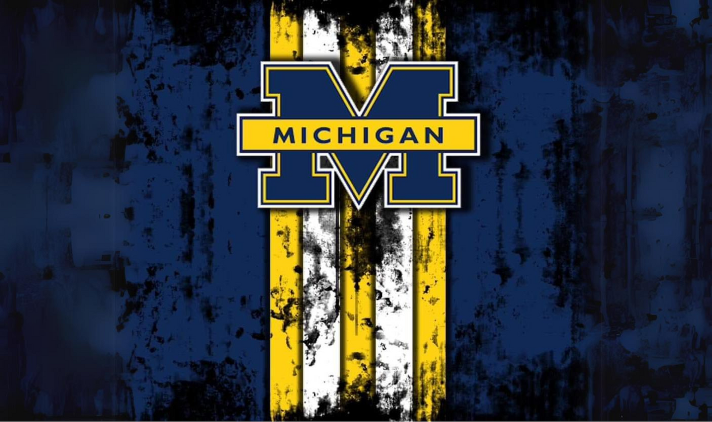 #235 Michigan Blue Can Cooler