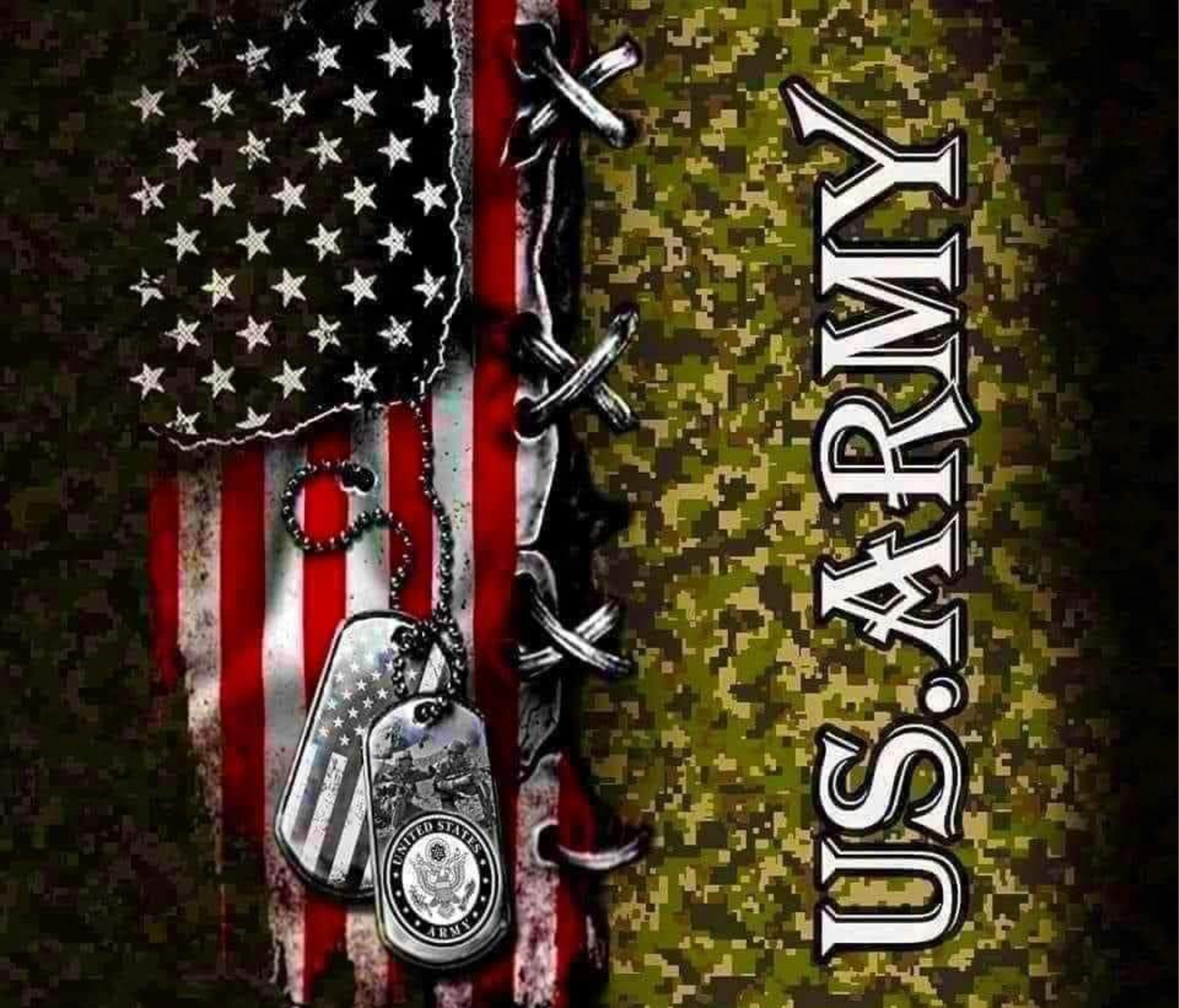 #247 US Army Dog Tags Tumbler