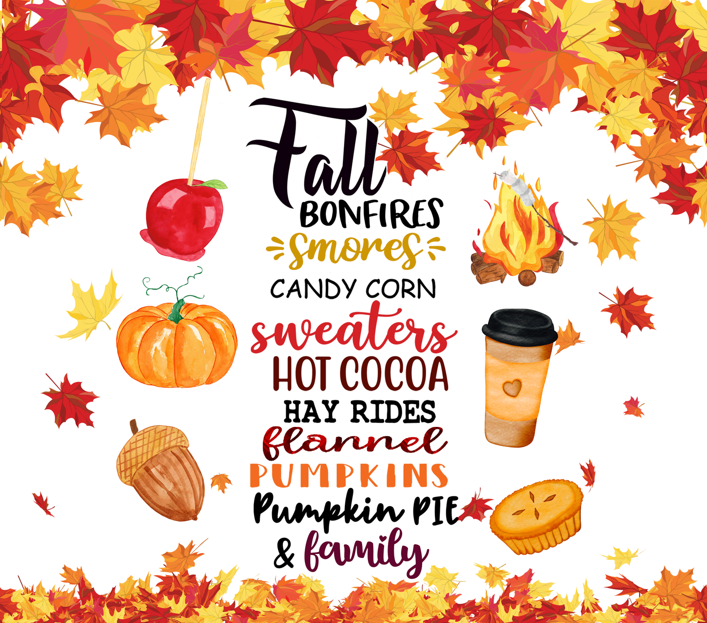 #26 Fall Bonfires Smores & More Tumbler