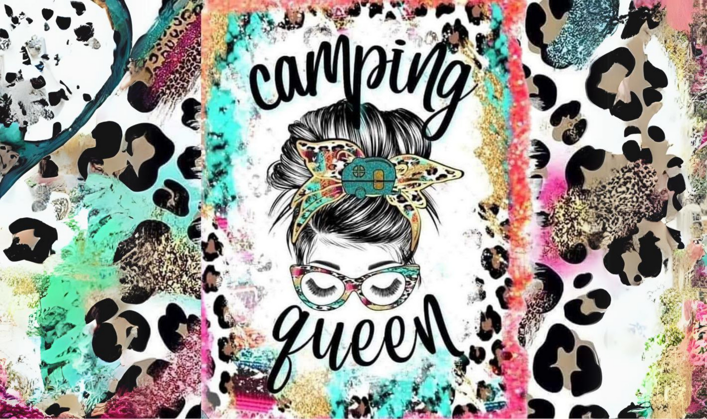 #478 Camping Queen Can Cooler