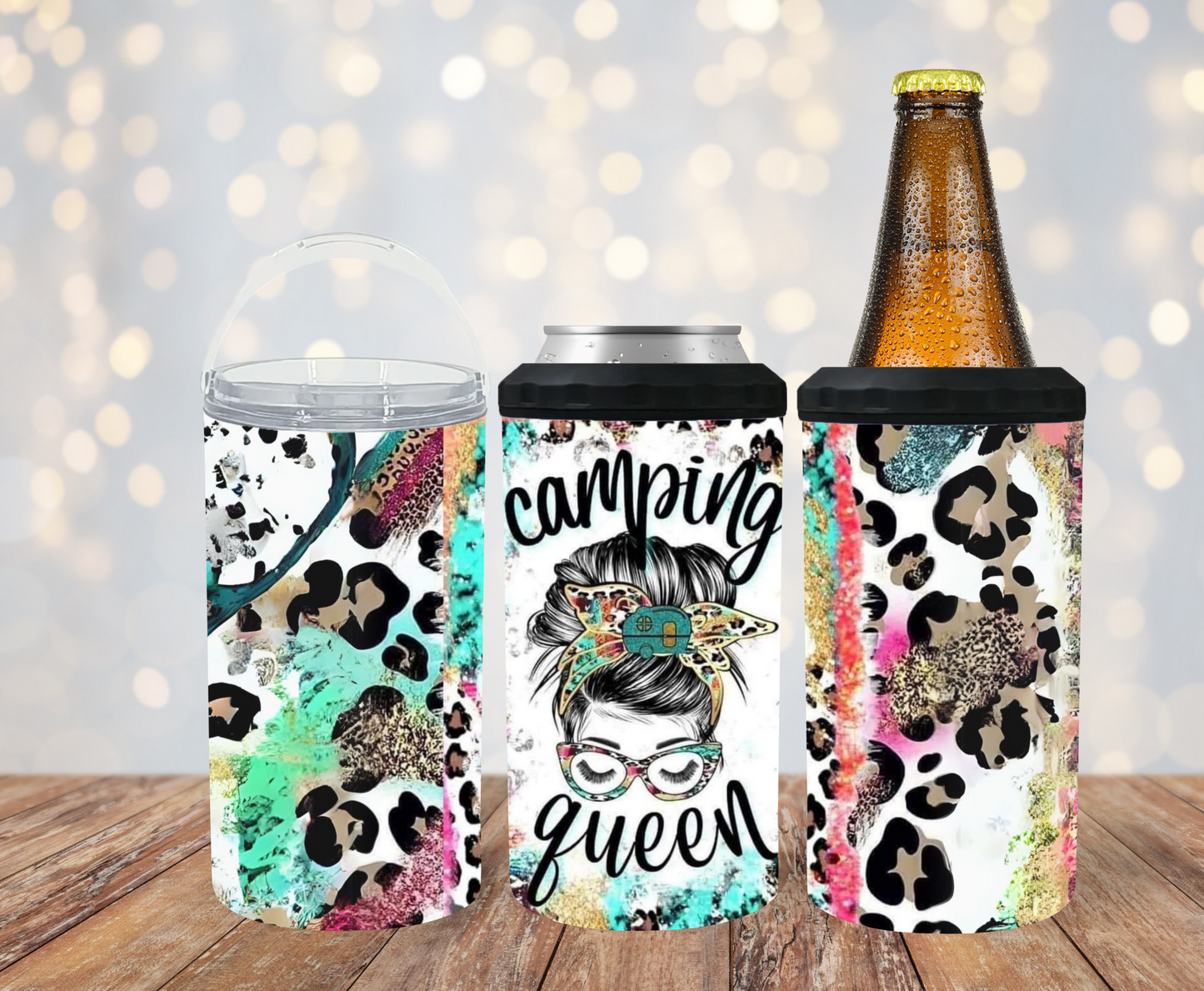 #478 Camping Queen Can Cooler