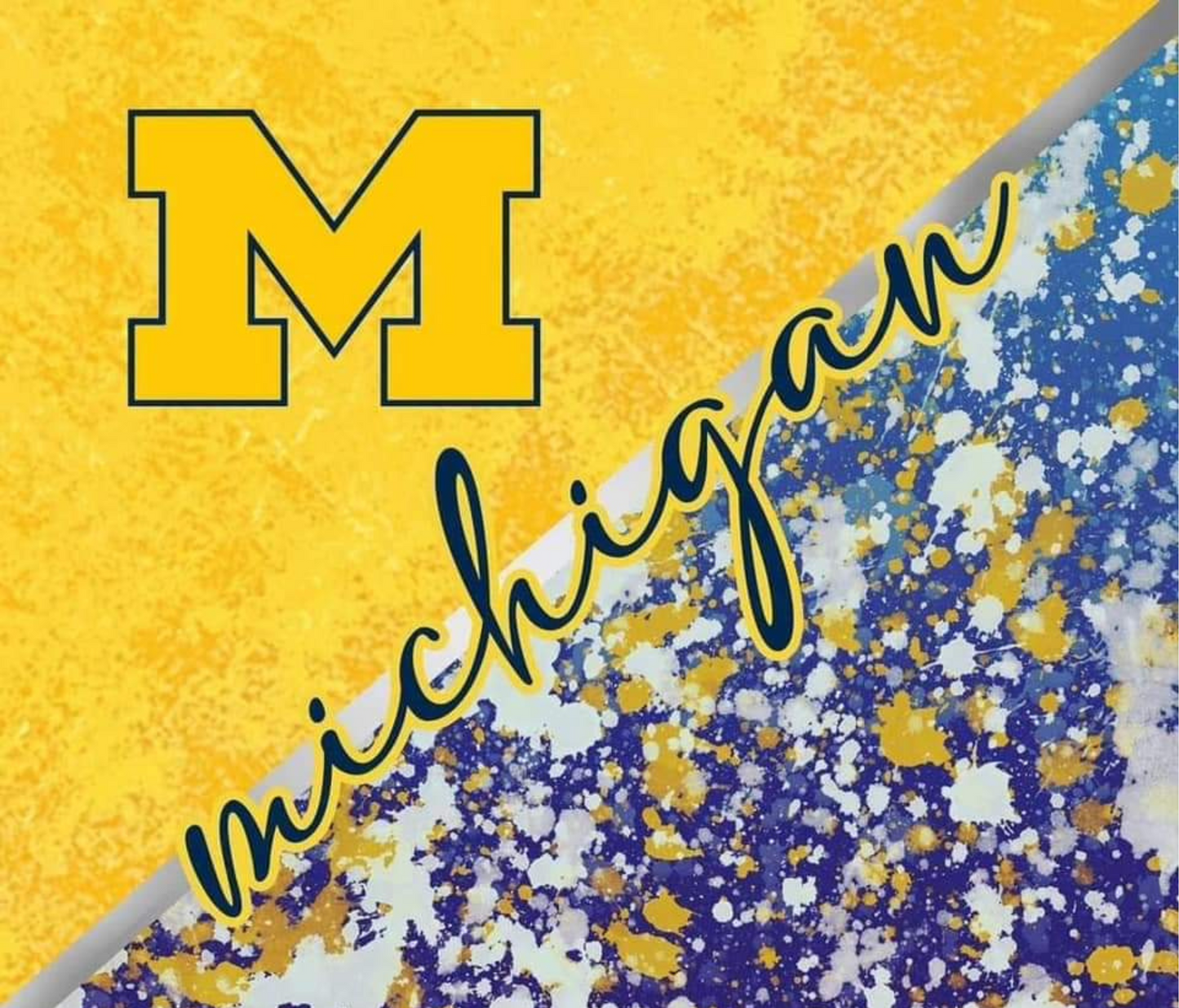 #292 Michigan Paint Splash Tumbler
