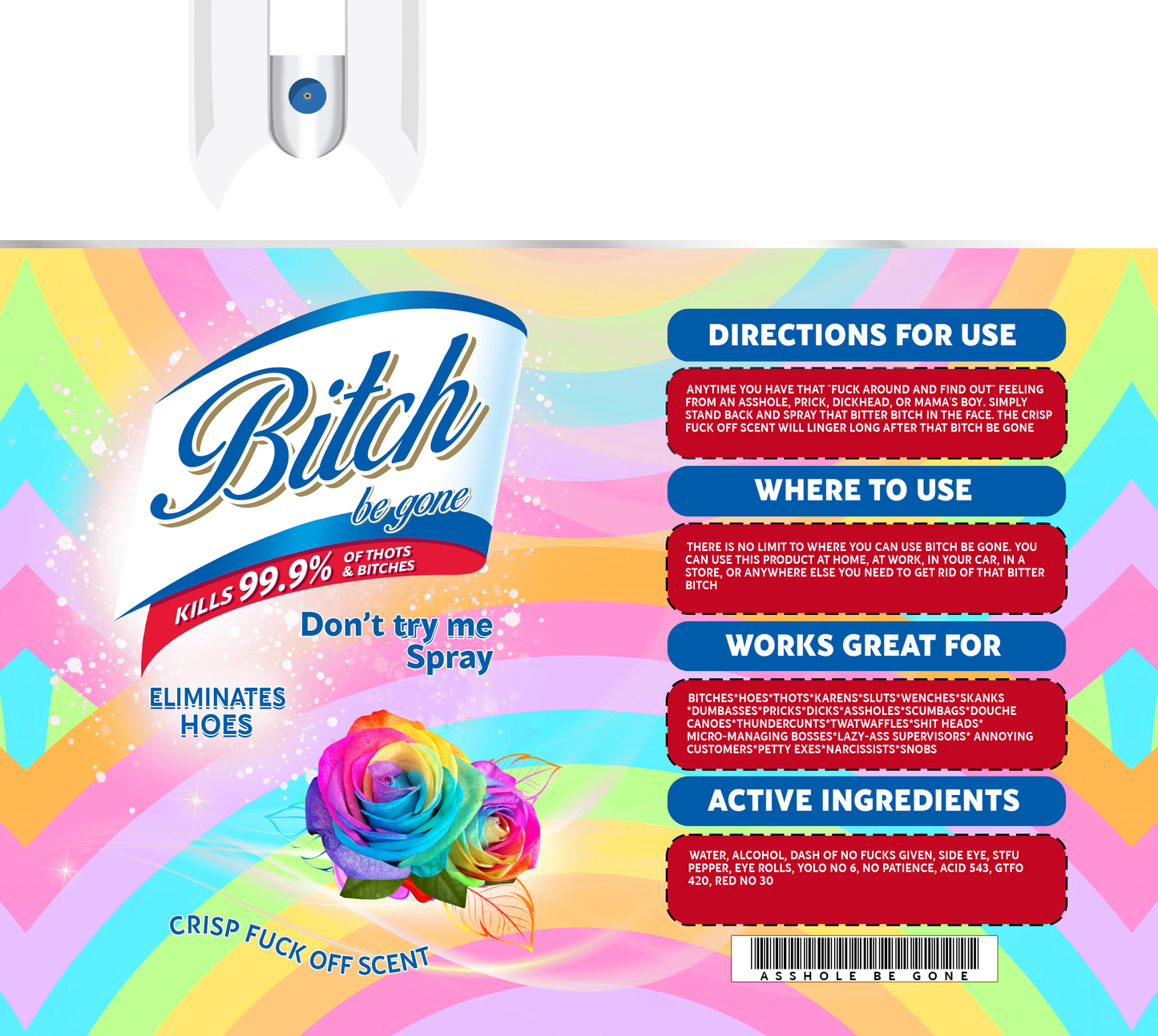 #29 Bitch Be Gone Spray Roses Tumbler