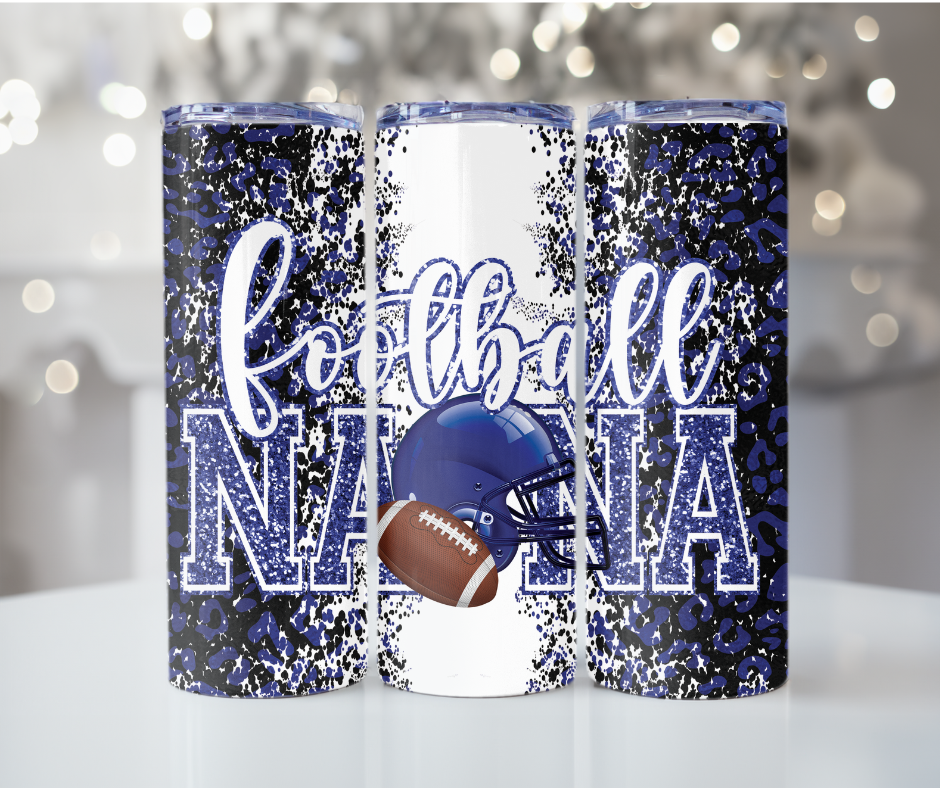 #2 Blue Football Nana Tumbler