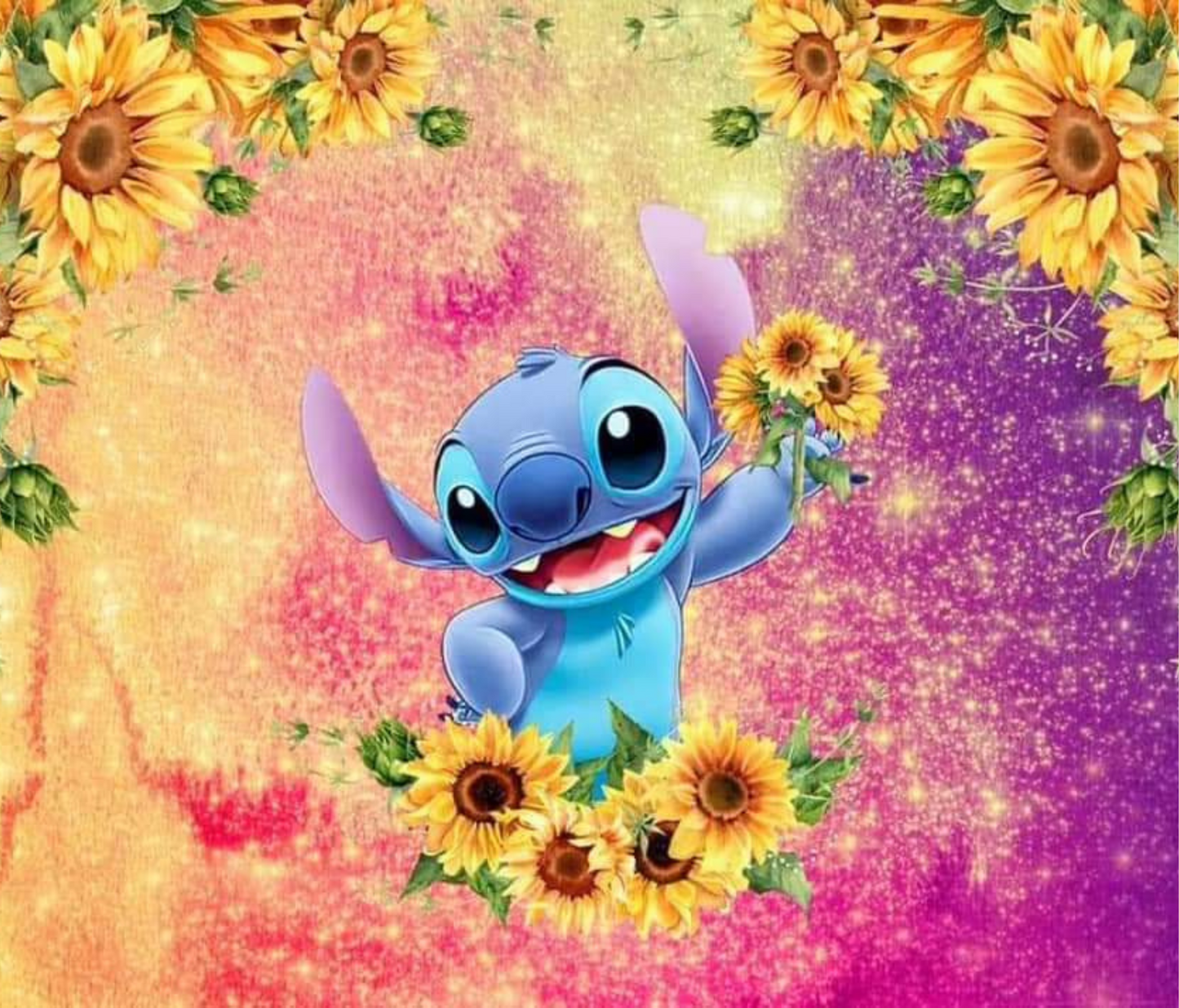 #306 Blue Guy and Sunflowers Tumbler