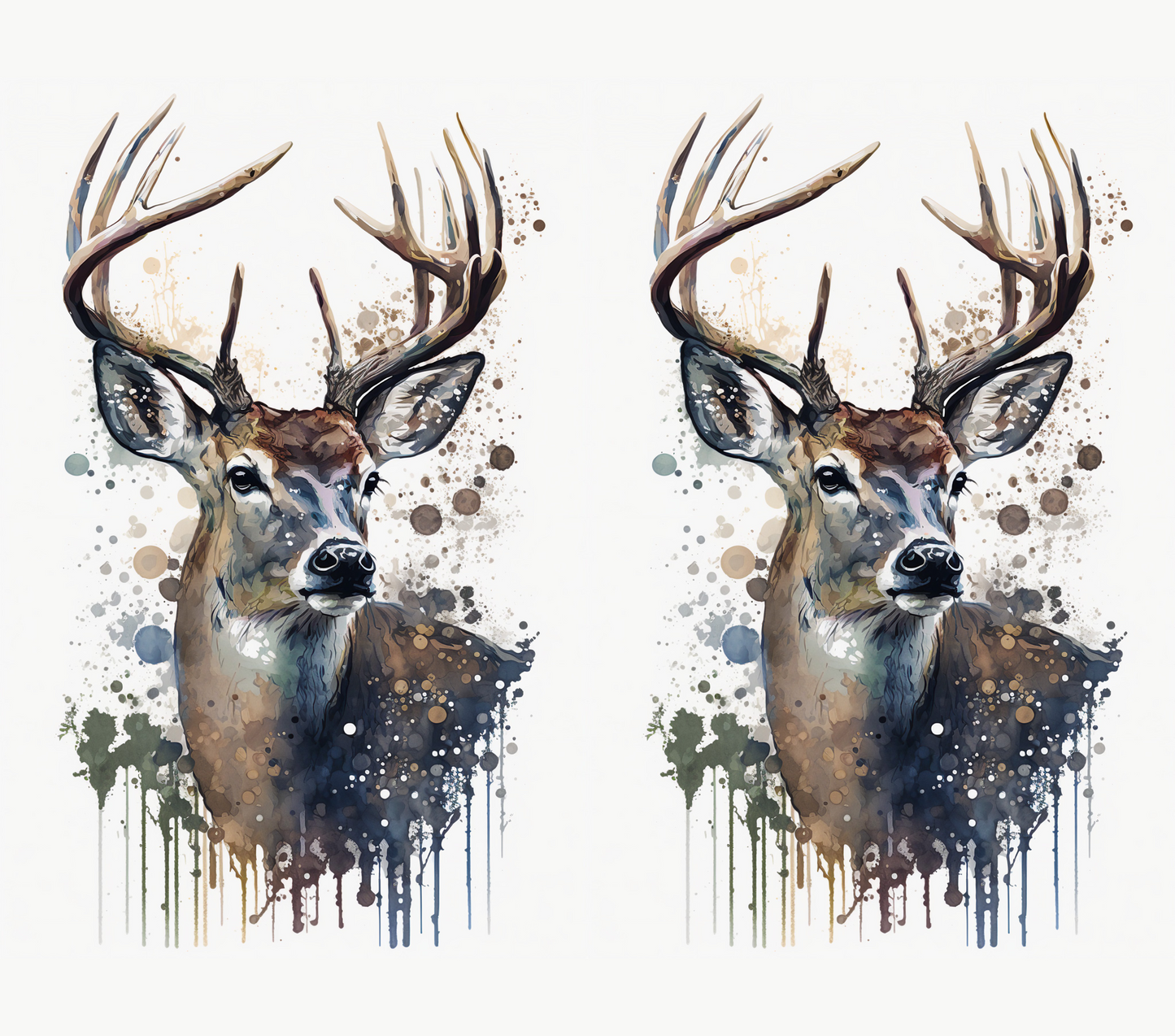 #312 Watercolor Whitetail Tumbler