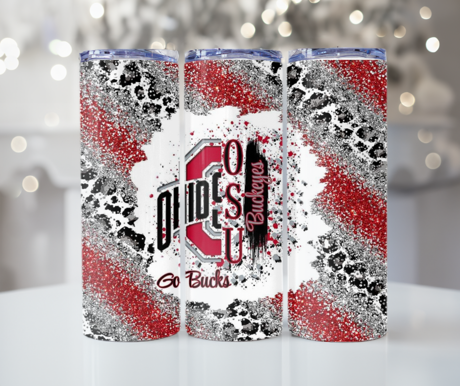 #324 Ohio State Glitter Tumbler