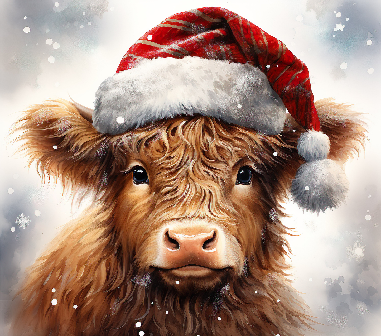 #33 Christmas Highland Cow Tumbler