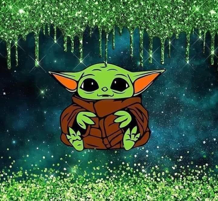 #356 Yoda Green Sparkle Tumbler