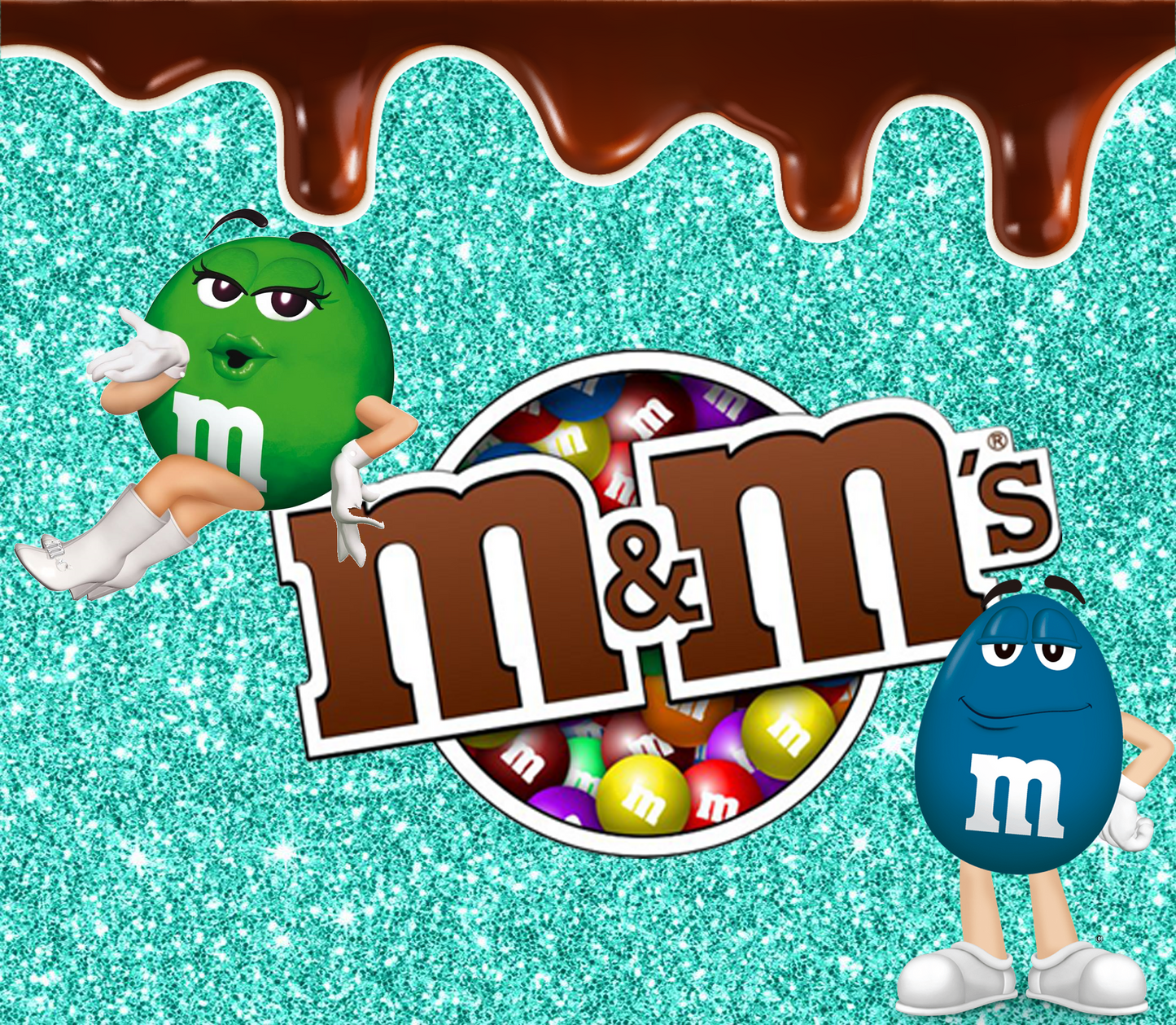 #357 M&M Teal Tumbler