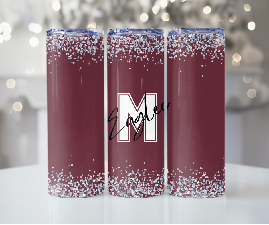 #370 Marion Eagles- Maroon M Tumbler