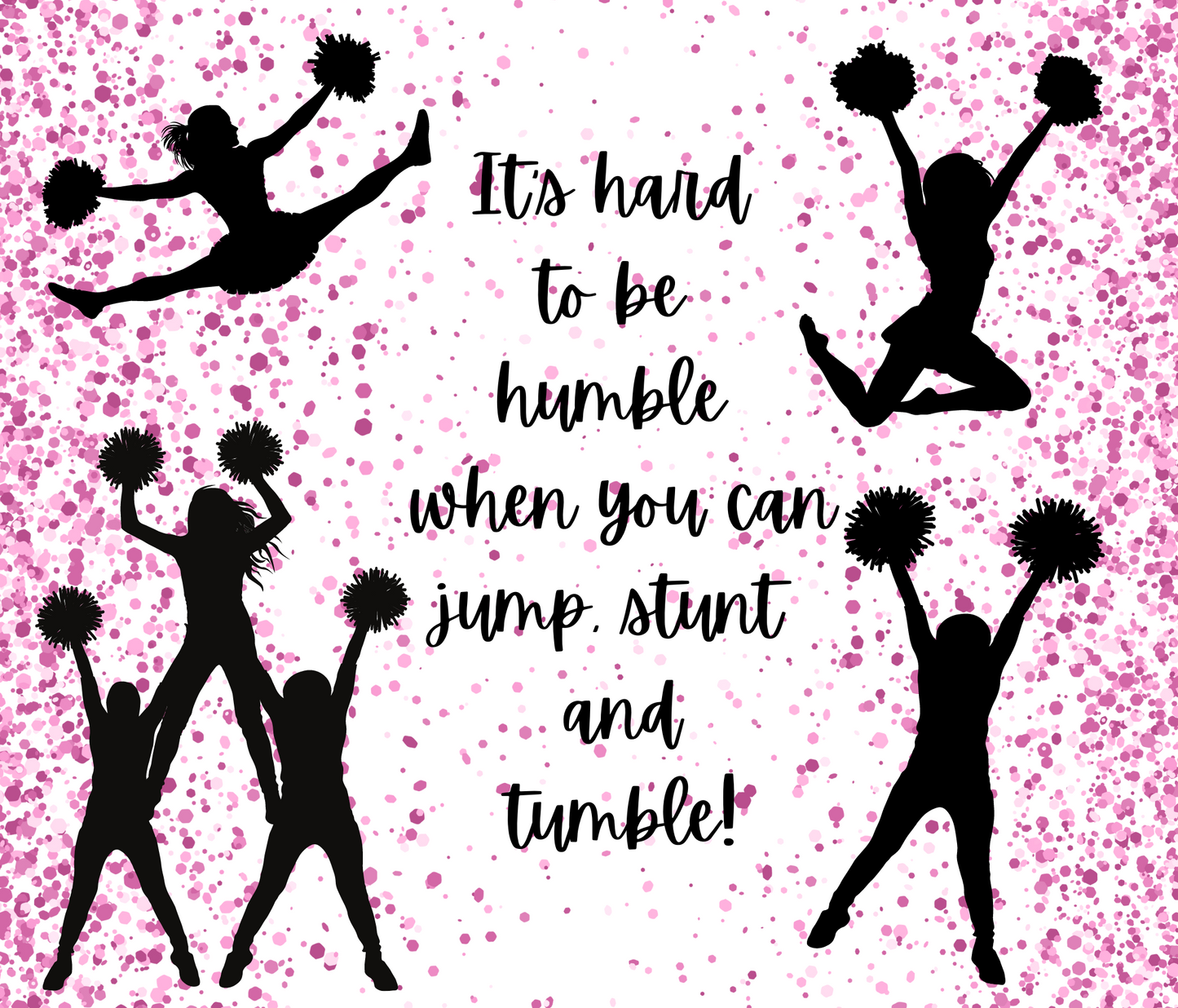 #374 Cheer Hard to Be Humble Purple Glitter Tumbler