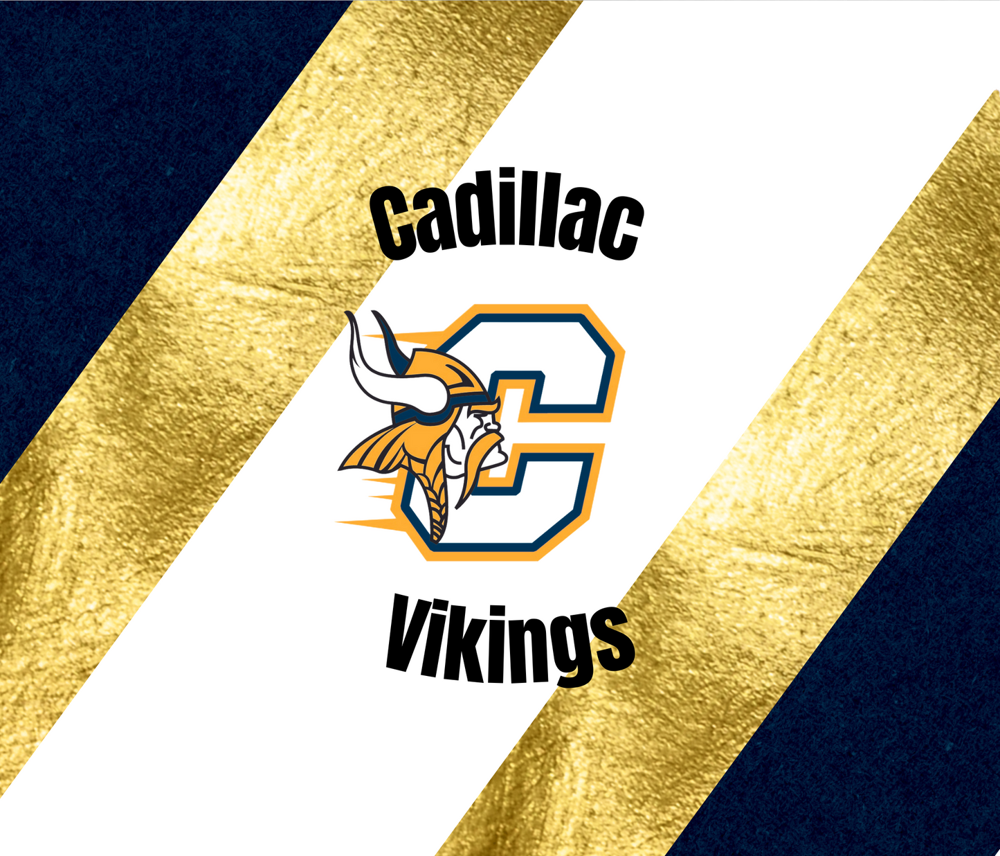 #395 Cadillac Vikings - Blue Gold Tumbler