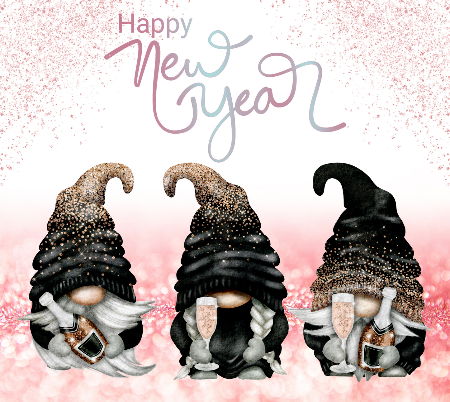 #398 Happy New Year Gnome Tumbler