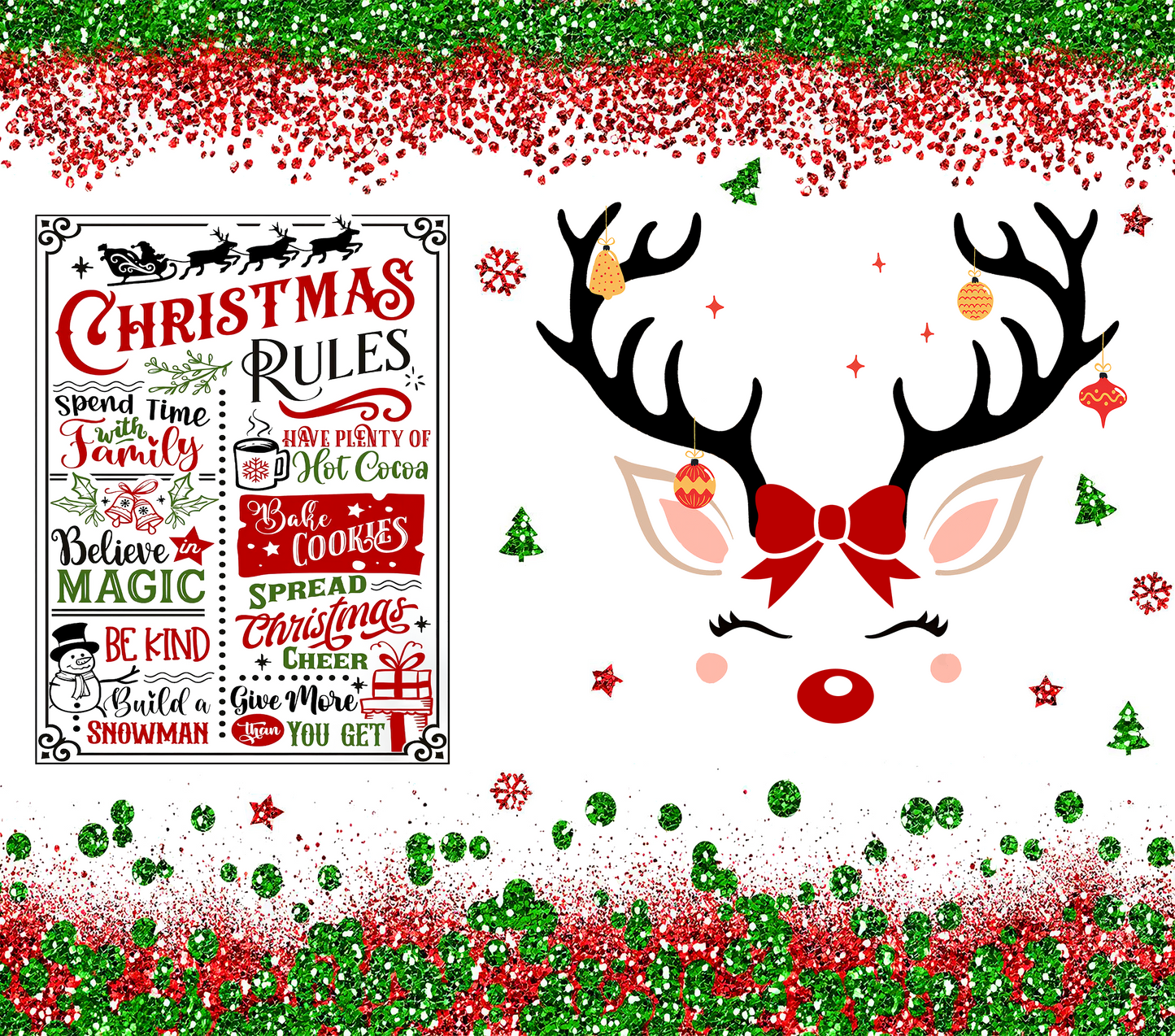 #39 Rudolph Christmas Rules Tumbler
