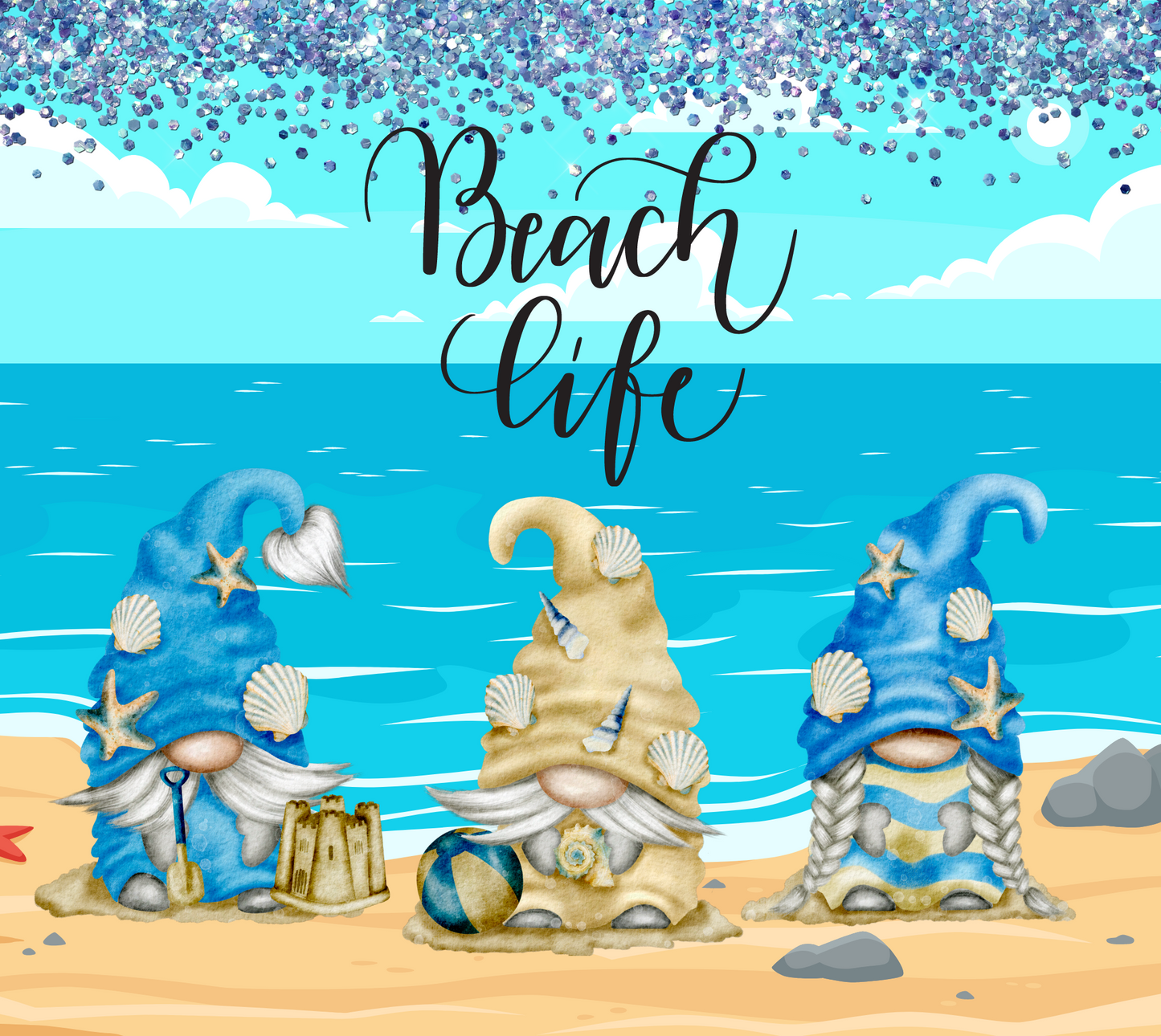 #402 Life At The Beach Gnome Tumbler