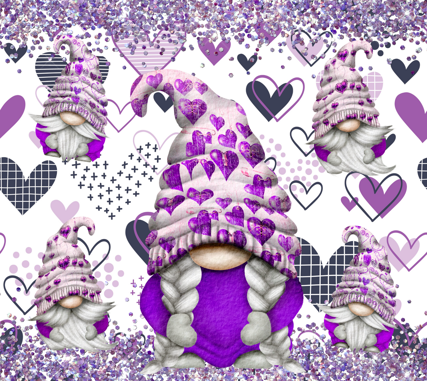 #408 Purple Heart Gnome Tumbler