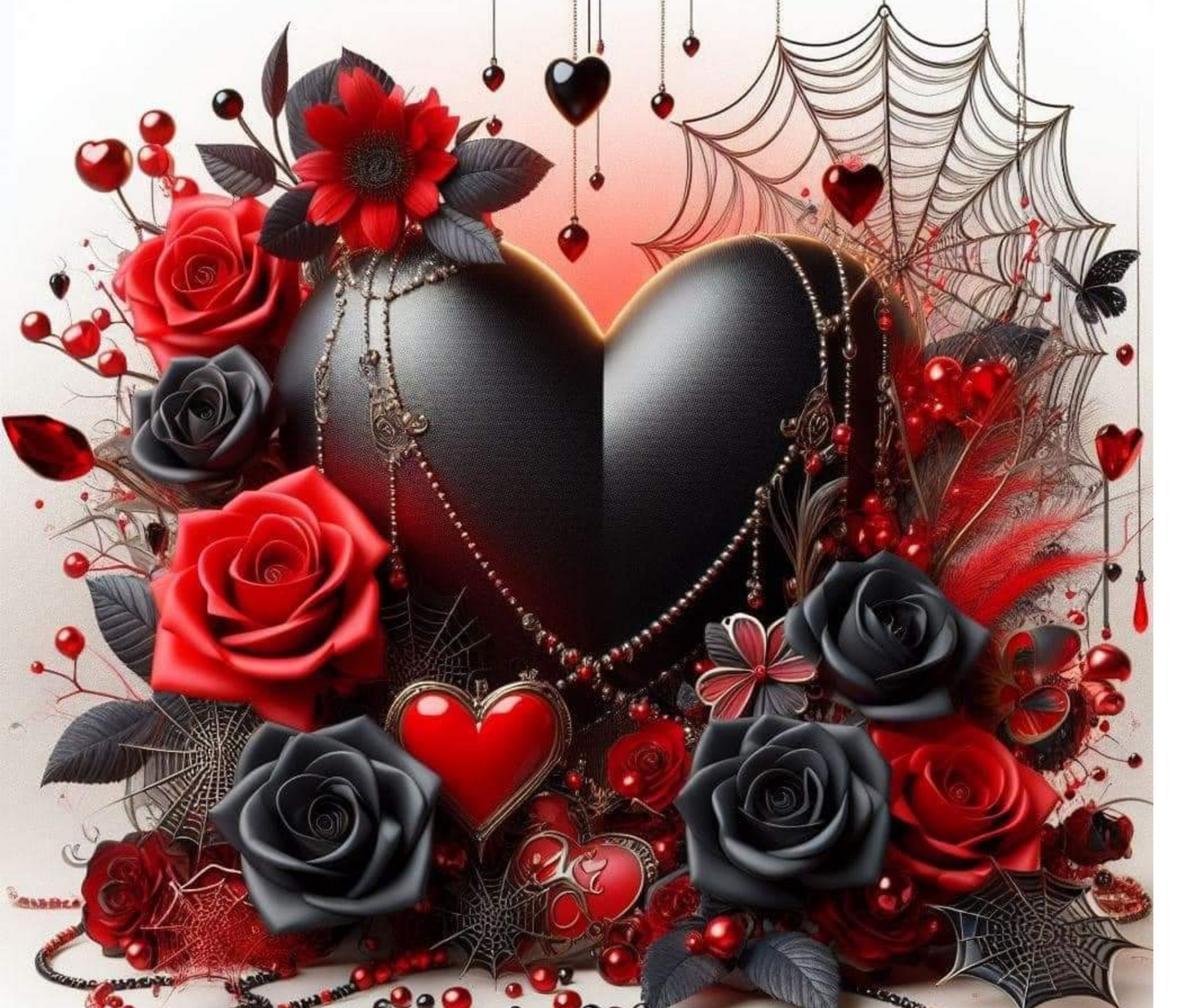 #429 Black Heart Tumbler