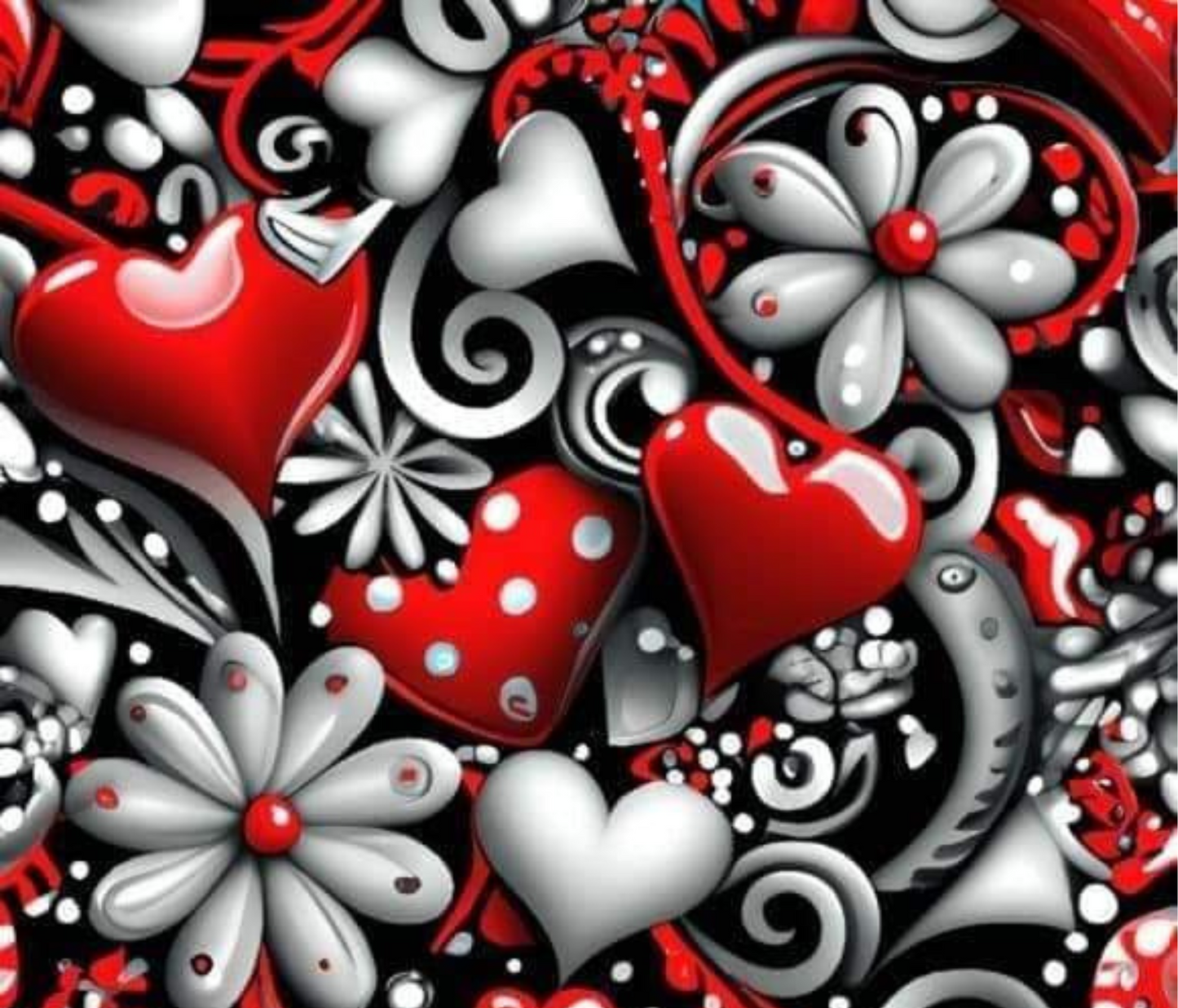 #431 Hearts and Flowers Tumbler