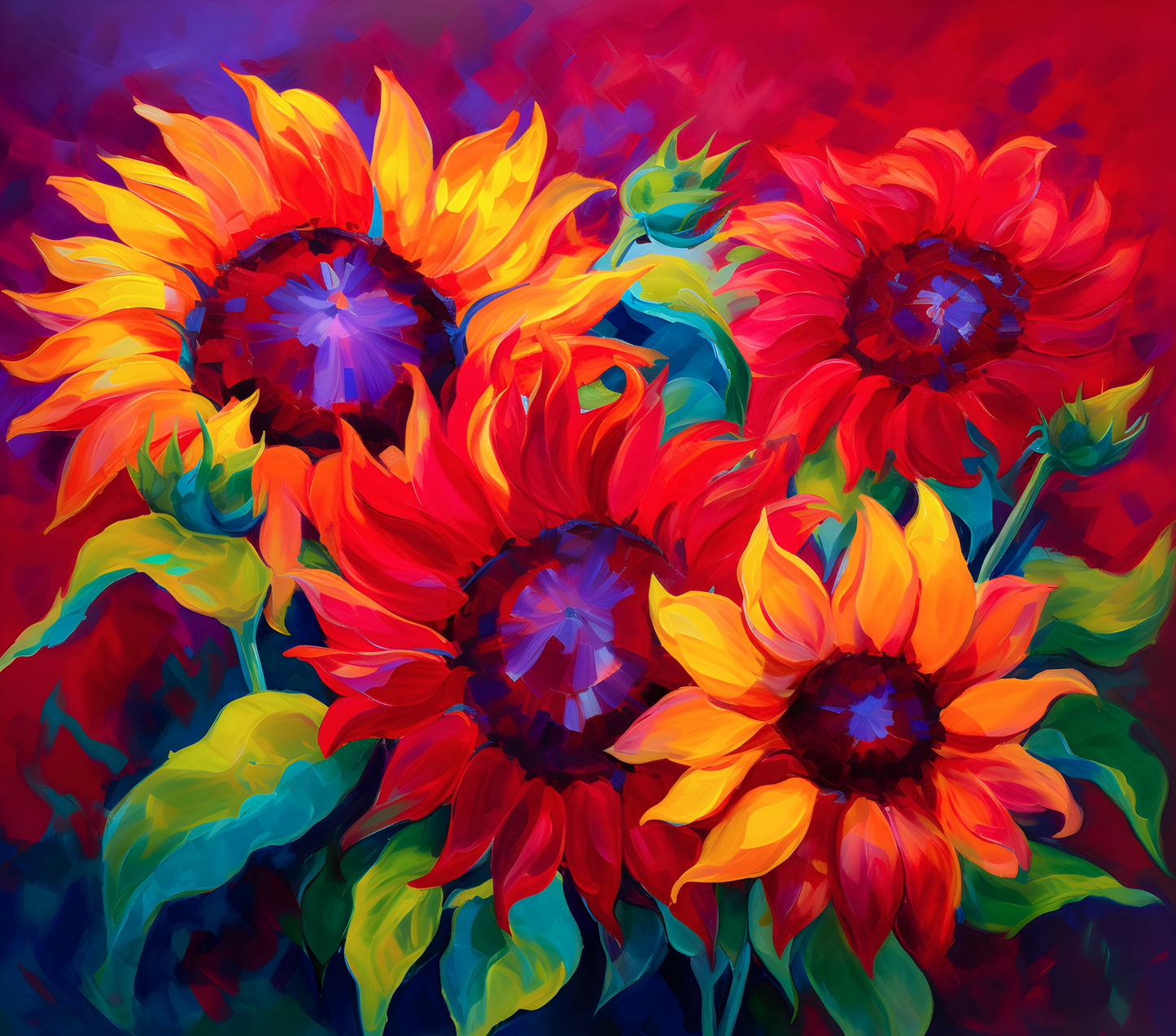 #437 Painted Sunflowers Tumbler