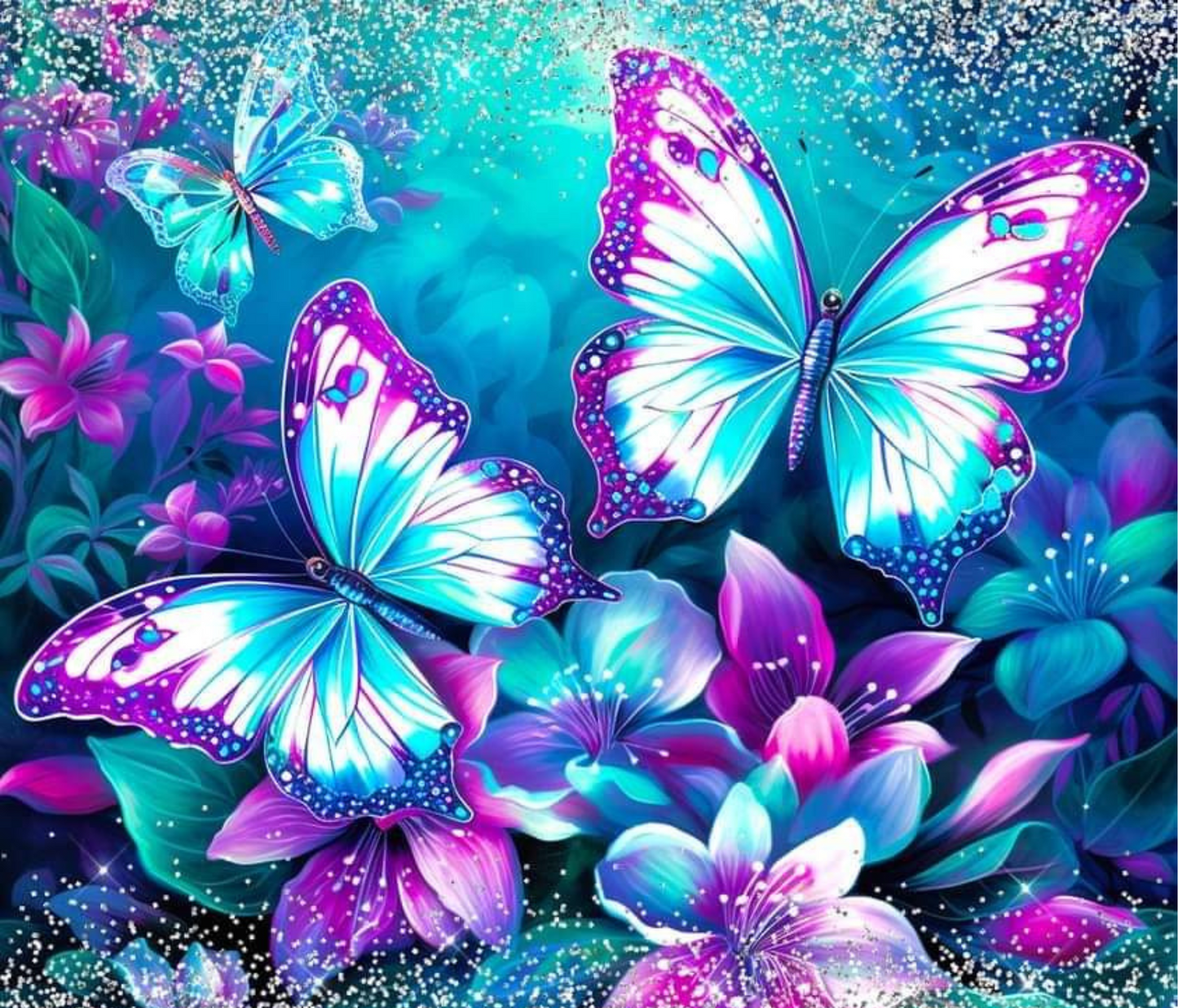 #441 Teal Butterfly Tumbler