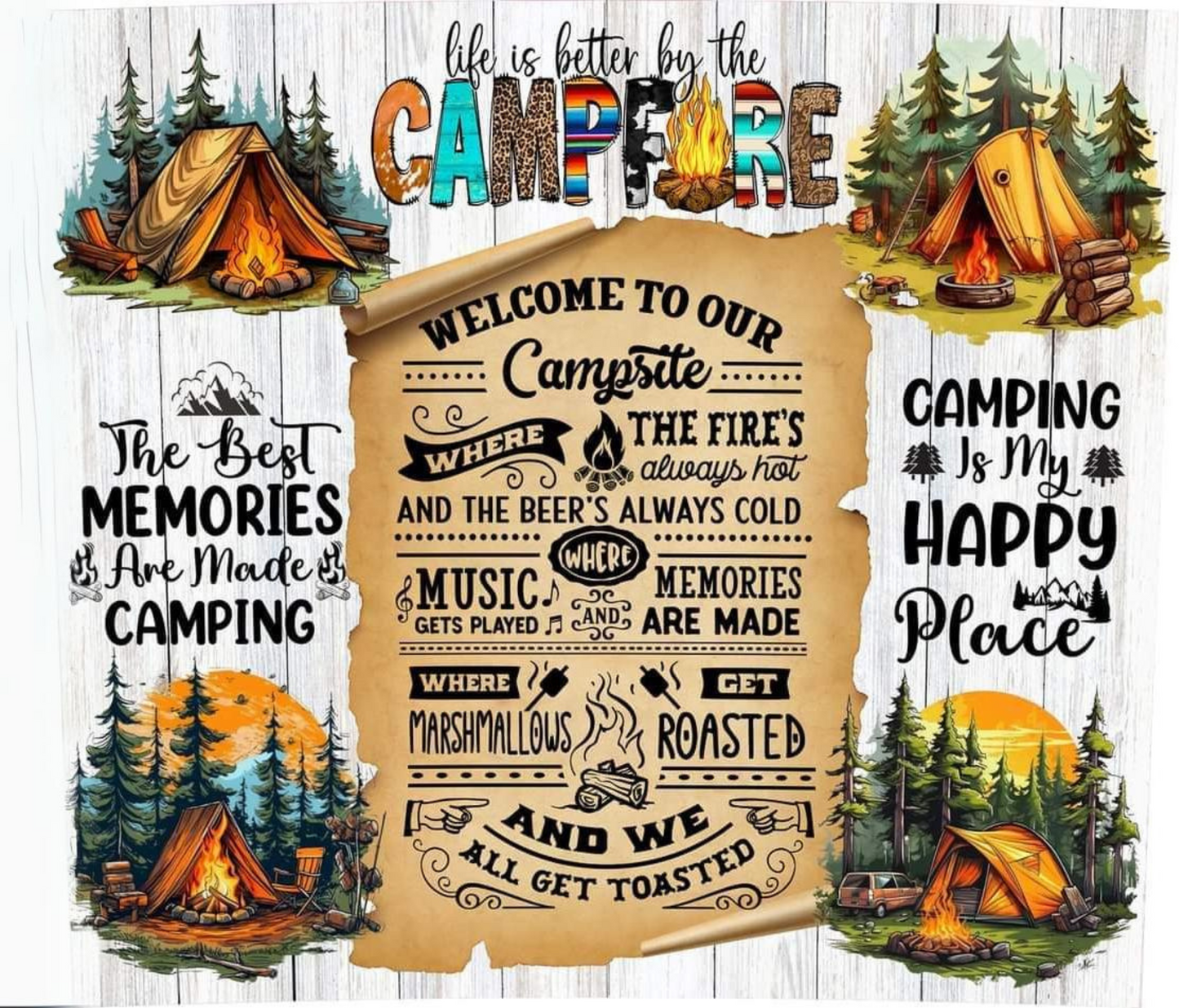 #442 Welcome To Our Campsite Tumbler