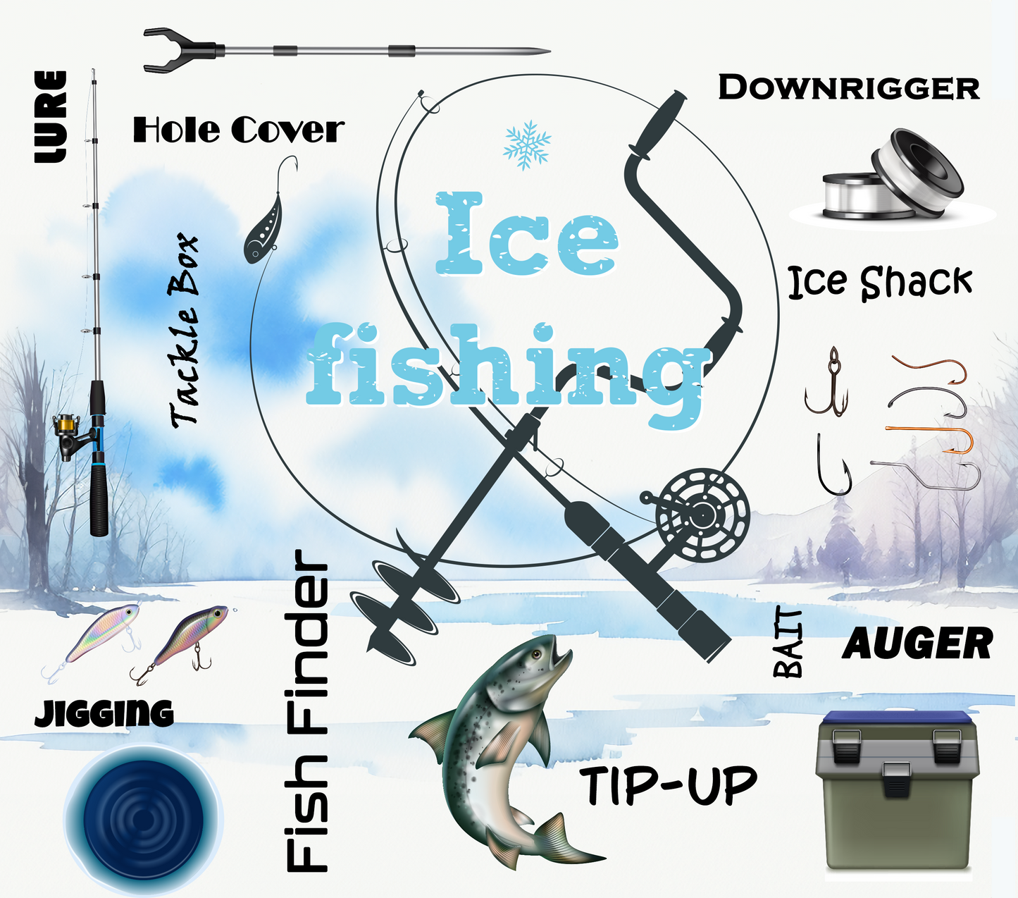 #452 Ice Fishing Tumbler