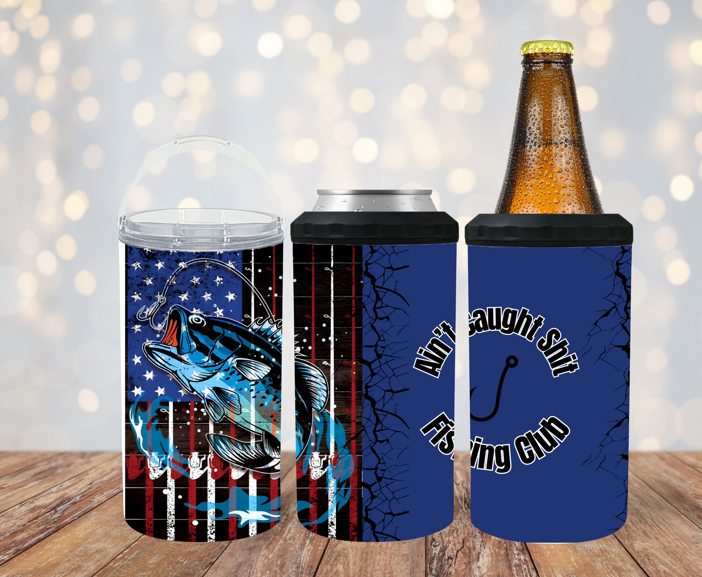 #455 Ain't Caught Shit Fishing Club Can Cooler
