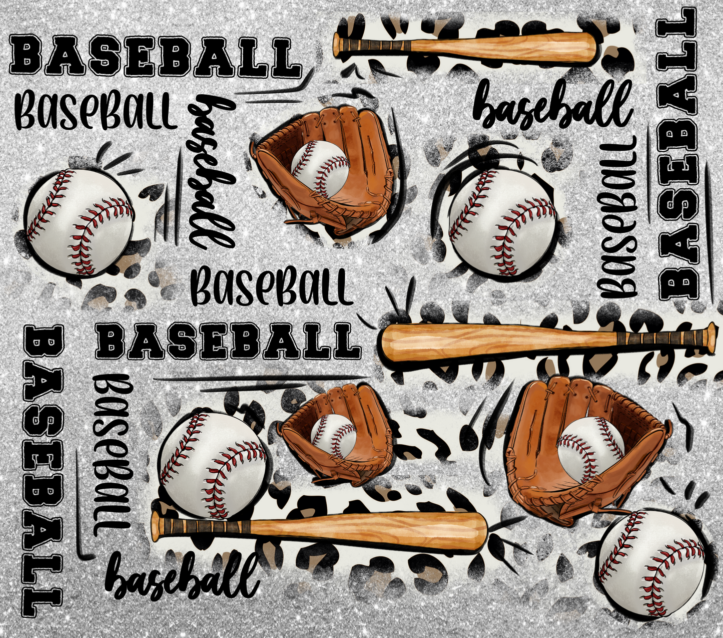 #4 Grey Baseball Tumbler
