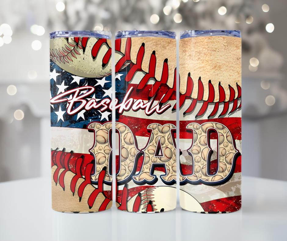 #502 American Baseball Dad Tumbler